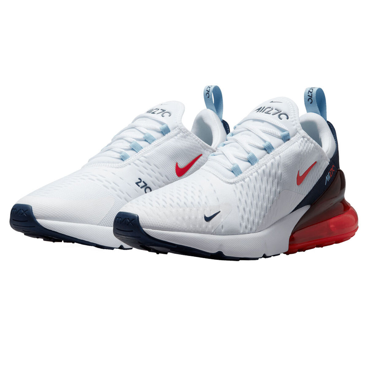 Nike air max 270 mens white sale and red