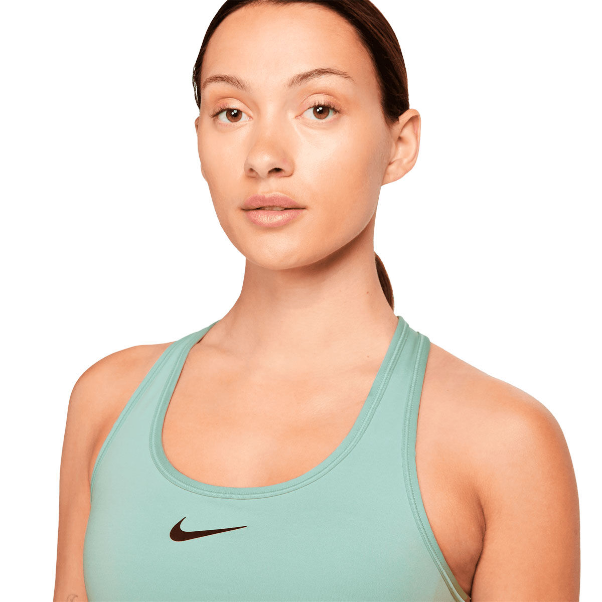 Nike Womens Swoosh Medium-Support Padded Sports Bra Blue L