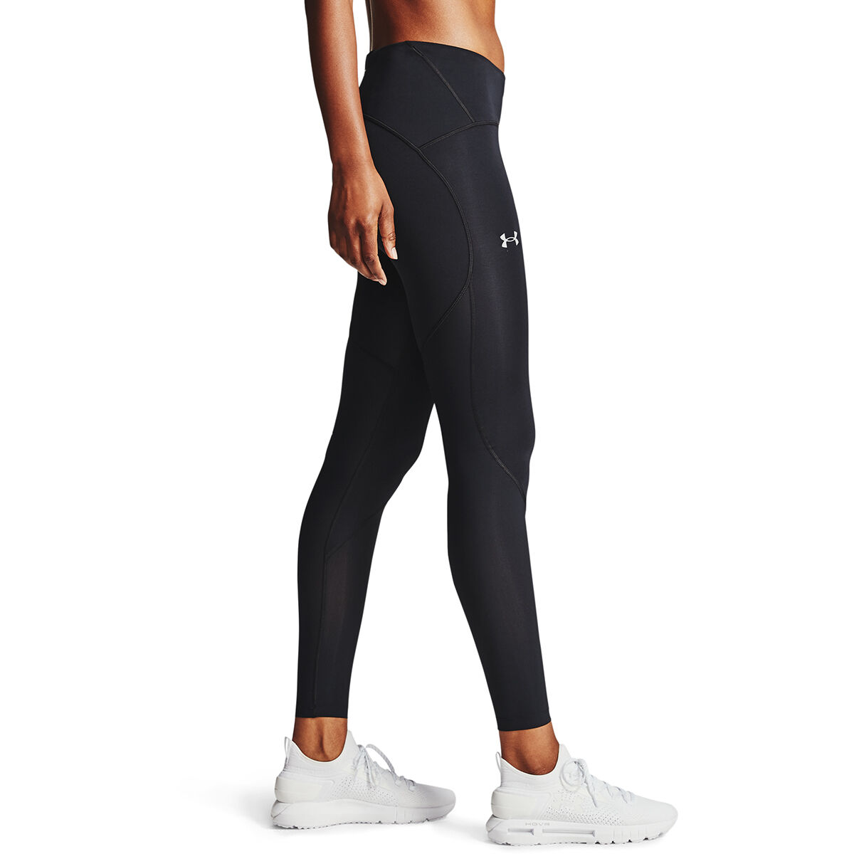 Women's Under Armour Heat Gear Compression Leggings Tights 3/4 Black Large