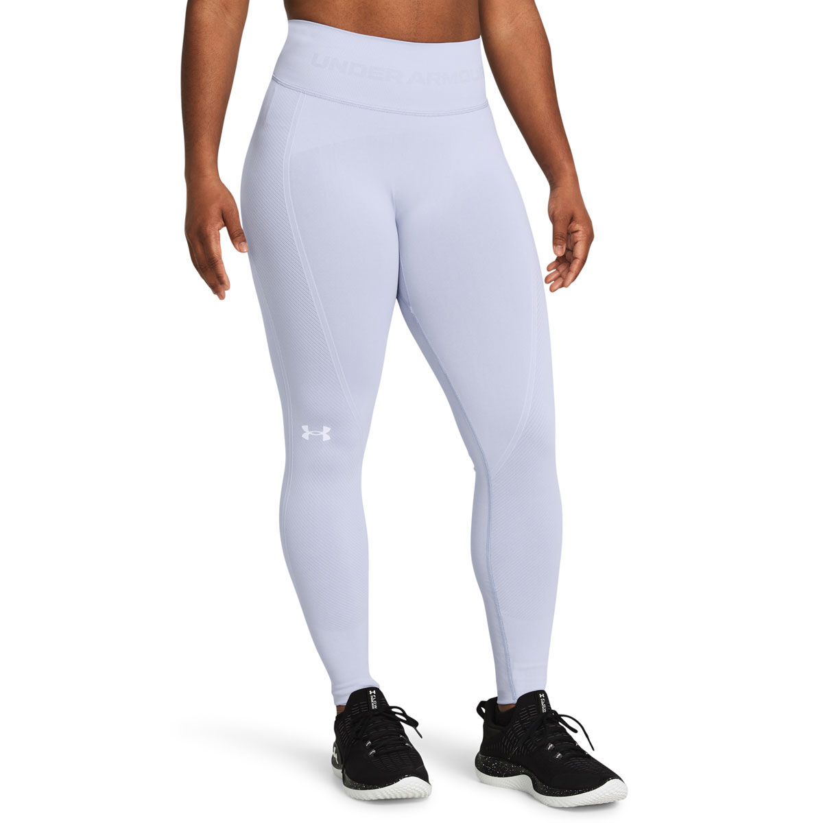 Under Armour Womens Train Seamless Full Length Tights, Blue, rebel_hi-res