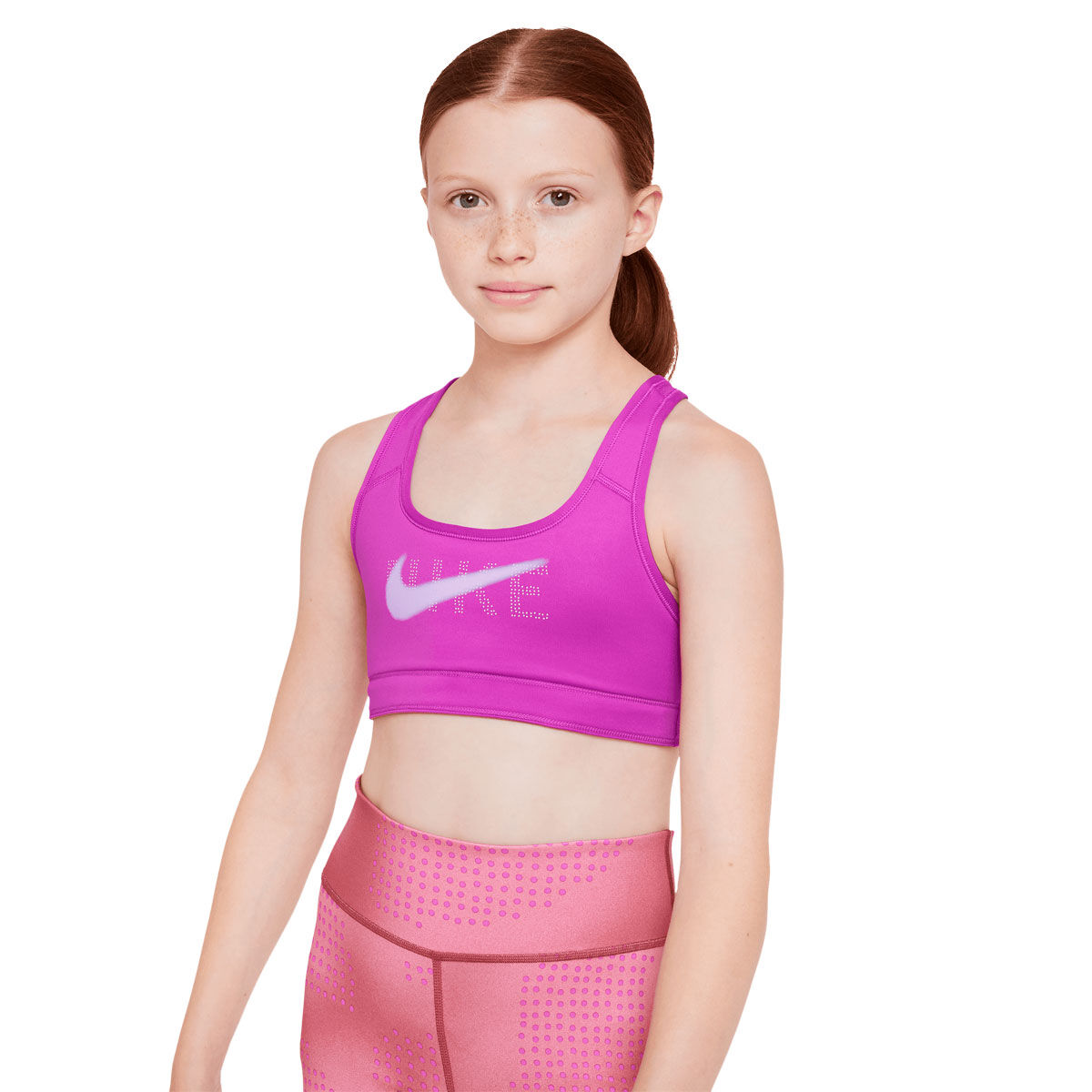 Nike Women's 1 Piece Pad Medium Impact Sports Bra Purple Size X-Small