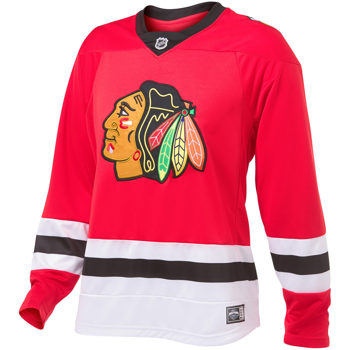 Outerstuff Youth NHL Chicago Blackhawks Corked Ice Long Sleeve T-Shirt - Red - XL Each