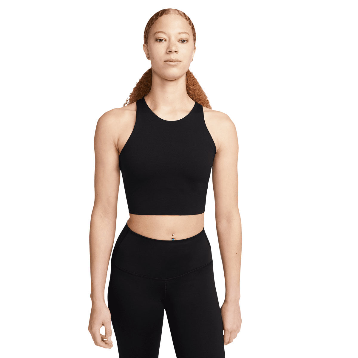 Nike Womens Yoga Dri-FIT Luxe Cropped Tank Black L
