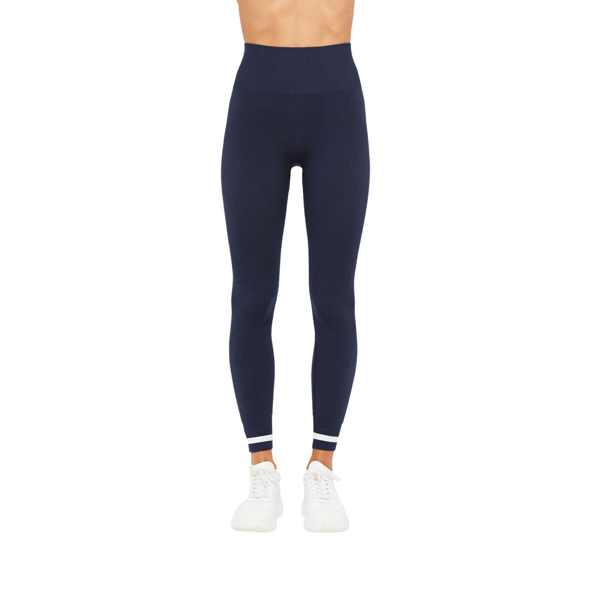 Jockey Womens Capri Leggings Athletic Workout Pants Mid Rise Blue