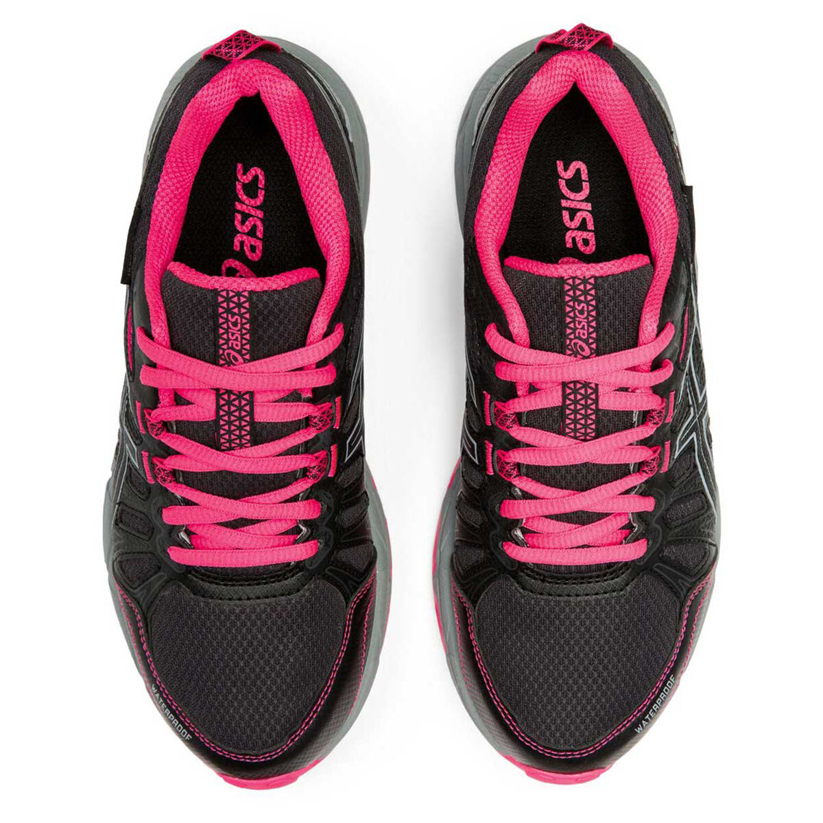asics black and pink