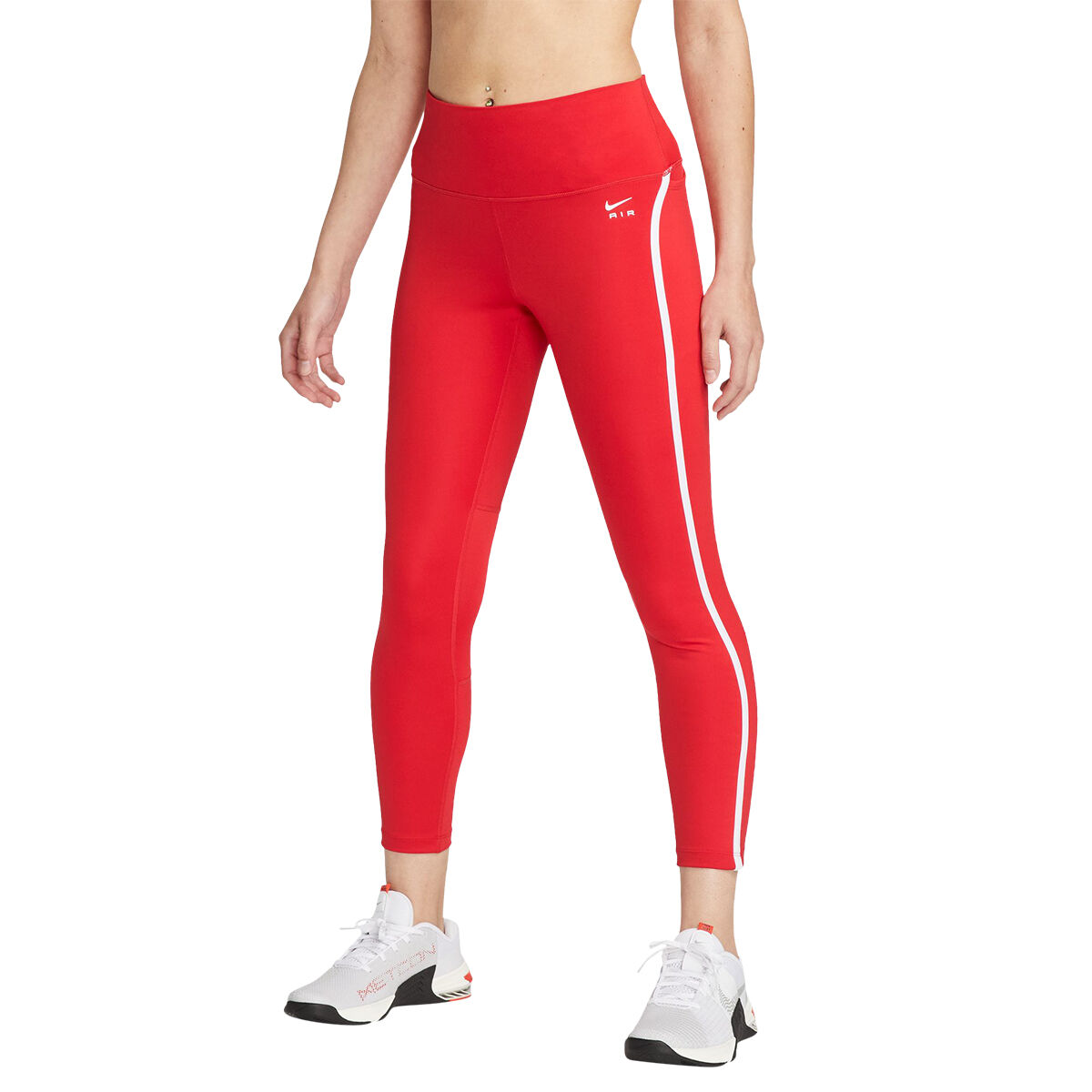 Nike Women's Dri-FIT Fast Mid-Rise 7/8 Running Pants in Grey