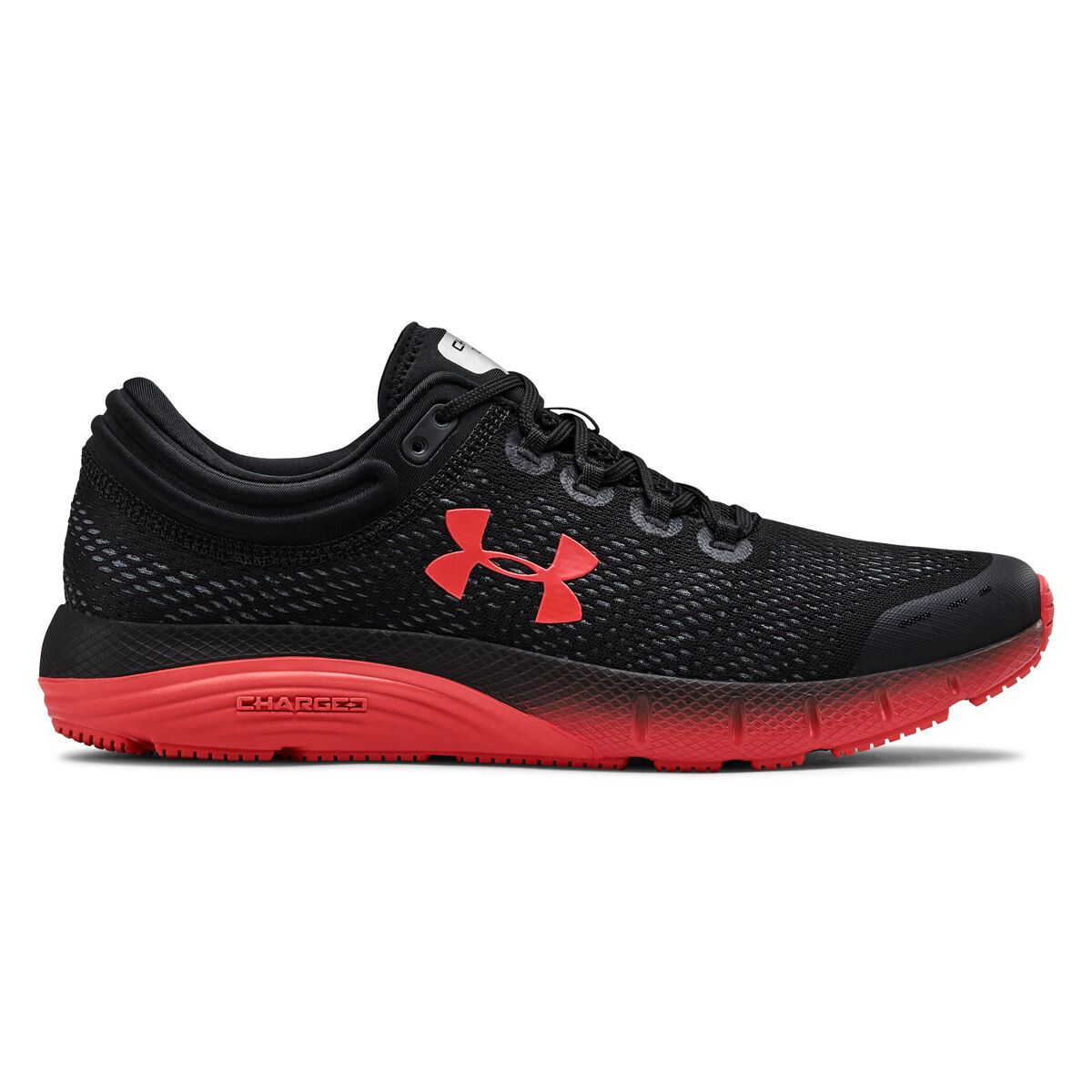 mens black and red under armour shoes