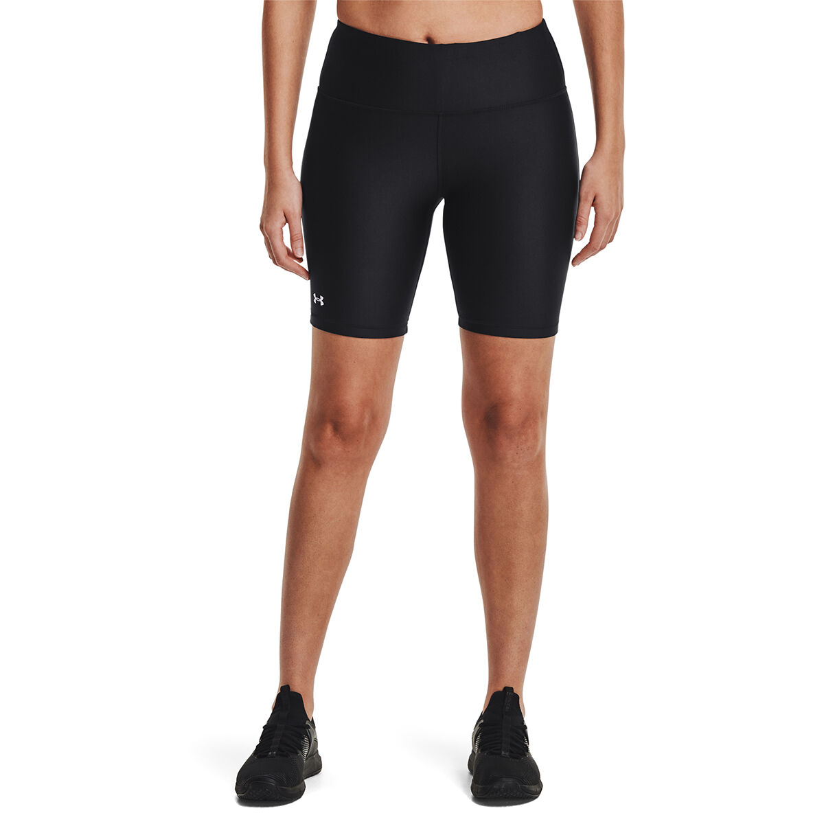  Under Armour Girls' HeatGear Armour Shorty, (001) Black / /  White, Youth X-Small: Clothing, Shoes & Jewelry