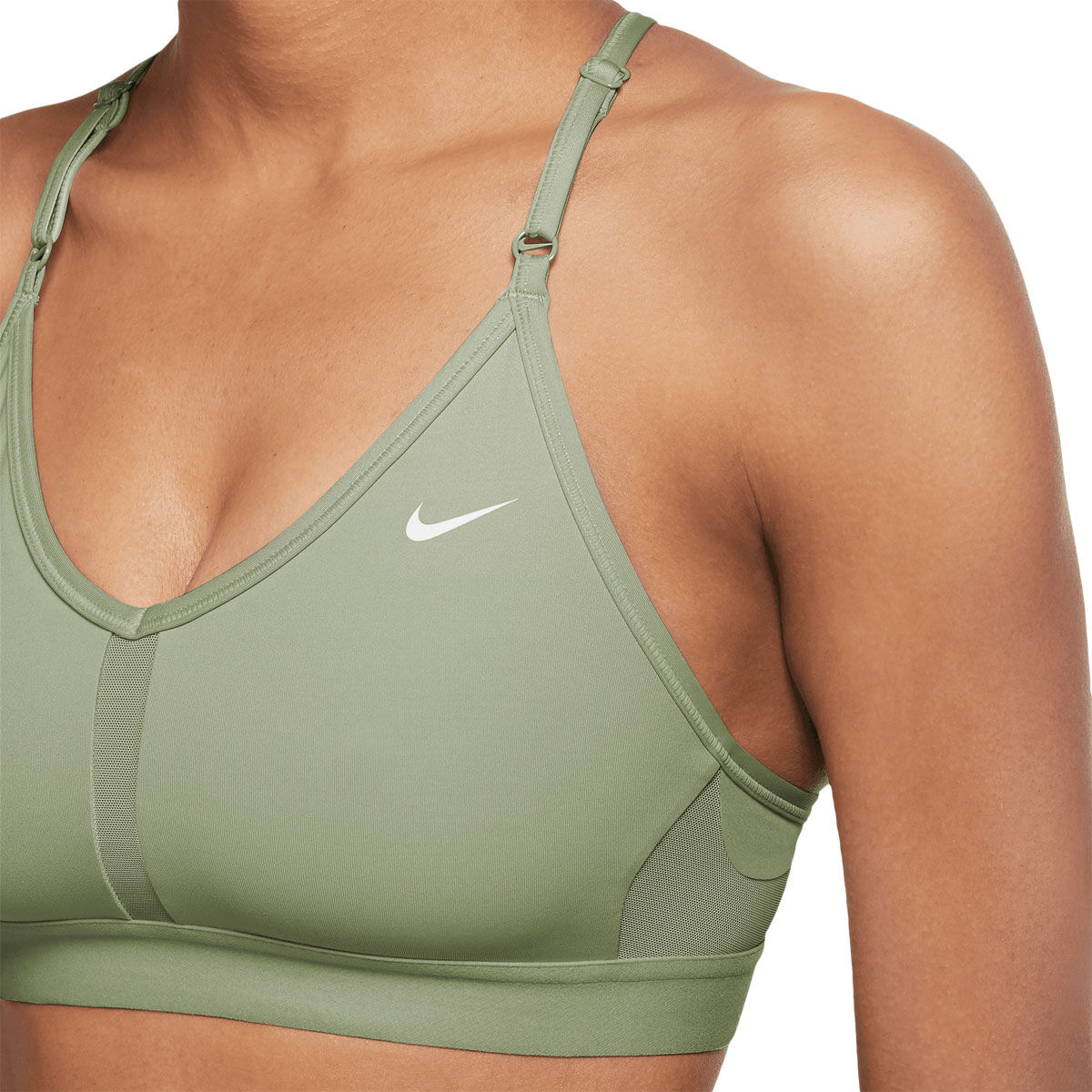 Nike Indy Sports Bra - Just Do It KHAKI GREEN, Women's Fashion, Activewear  on Carousell