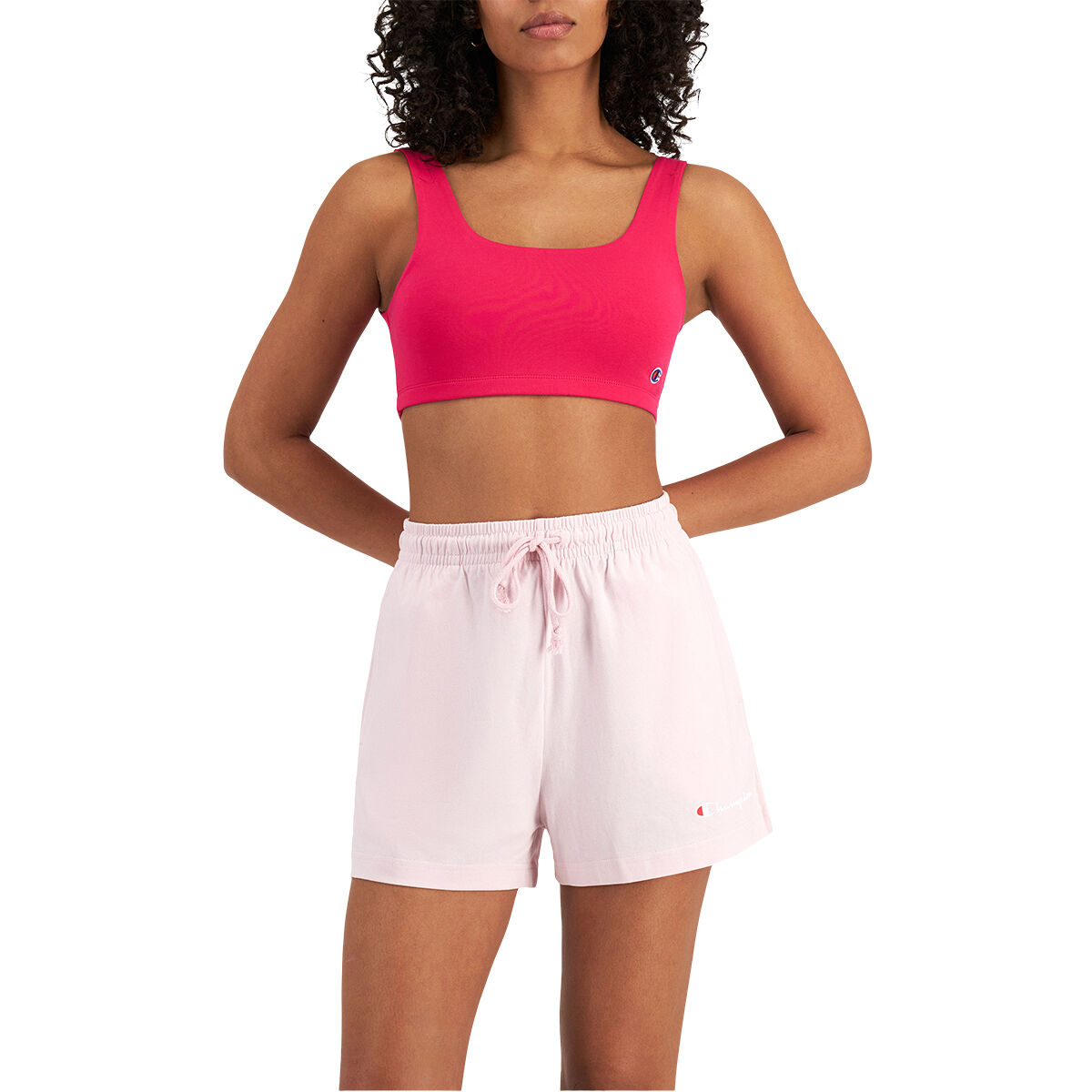 Champion crop top and sale shorts set