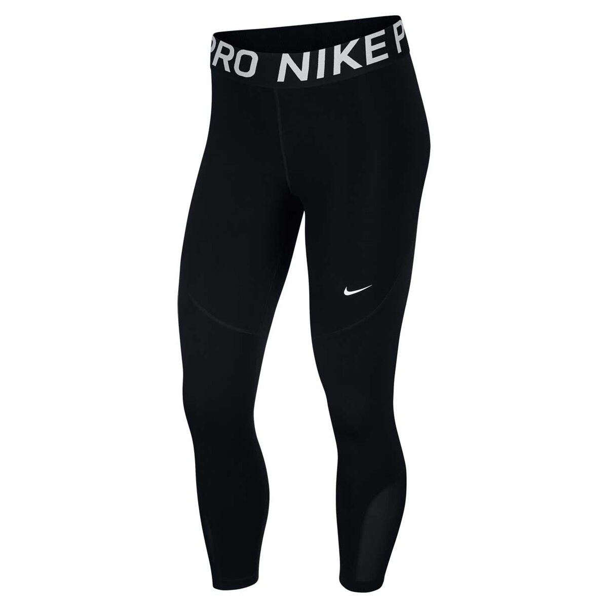 Nike Pro Womens Cropped Tights Black / White XS | Rebel Sport