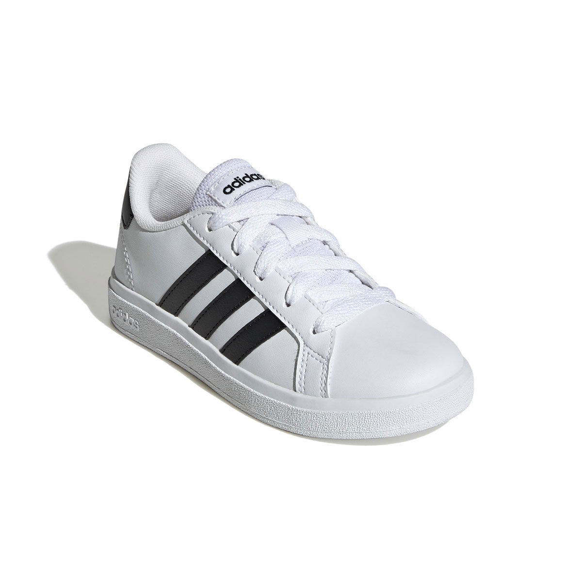 Grade school clearance white adidas