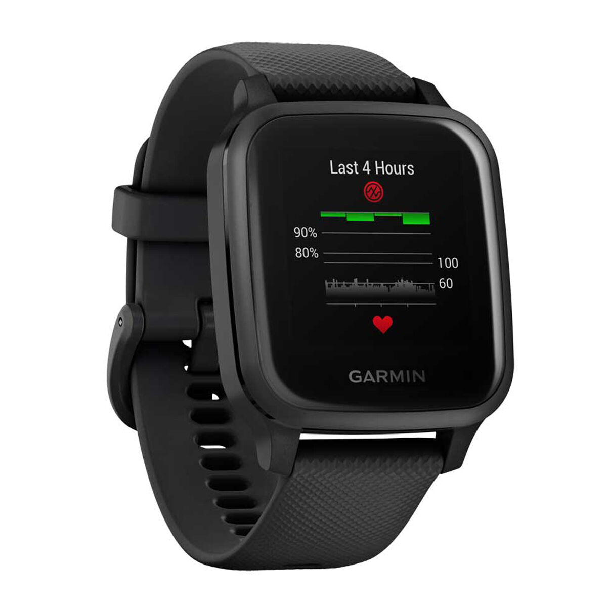 Garmin Venu Sq Music GPS Smartwatch - Black Slate | Rebel Sport