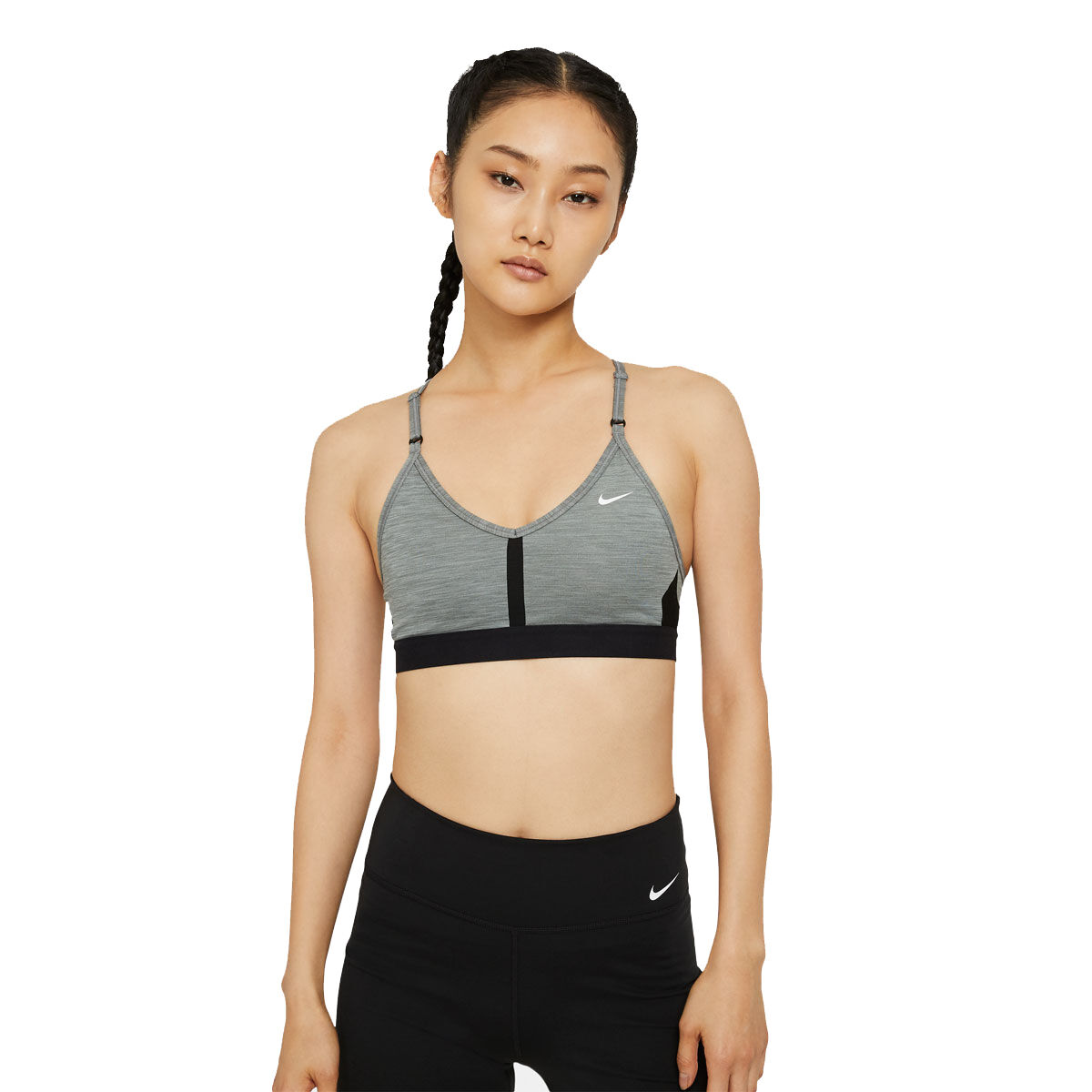 Nike indy sports sales bra grey