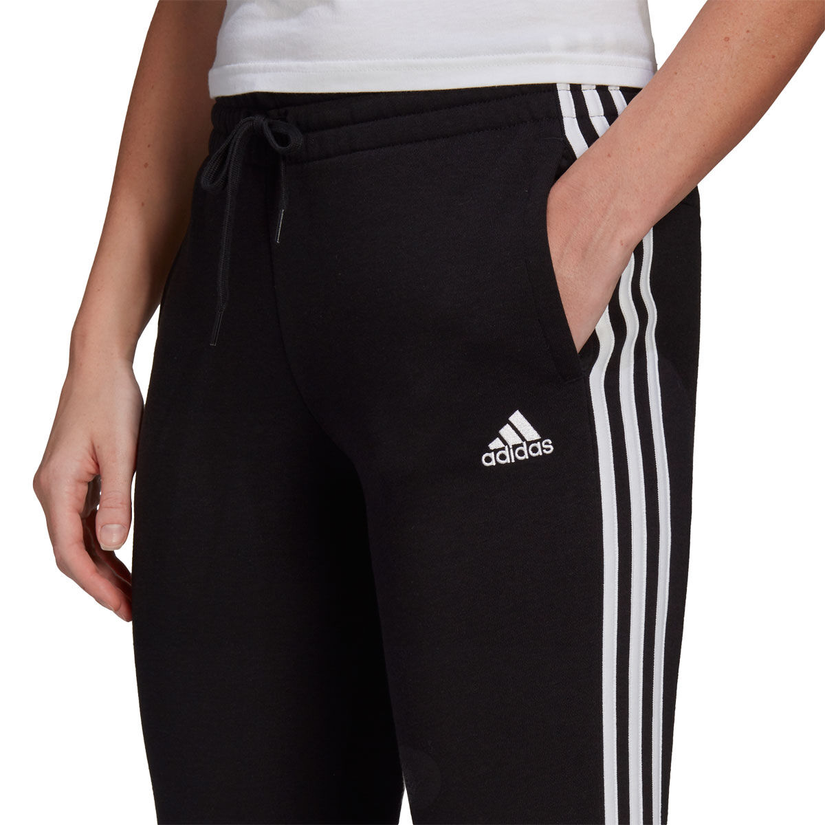adidas | Essentials Fleece Tapered Cuff 3-Stripes Joggers M | Closed Hem  Fleece Jogging Bottoms | SportsDirect.com