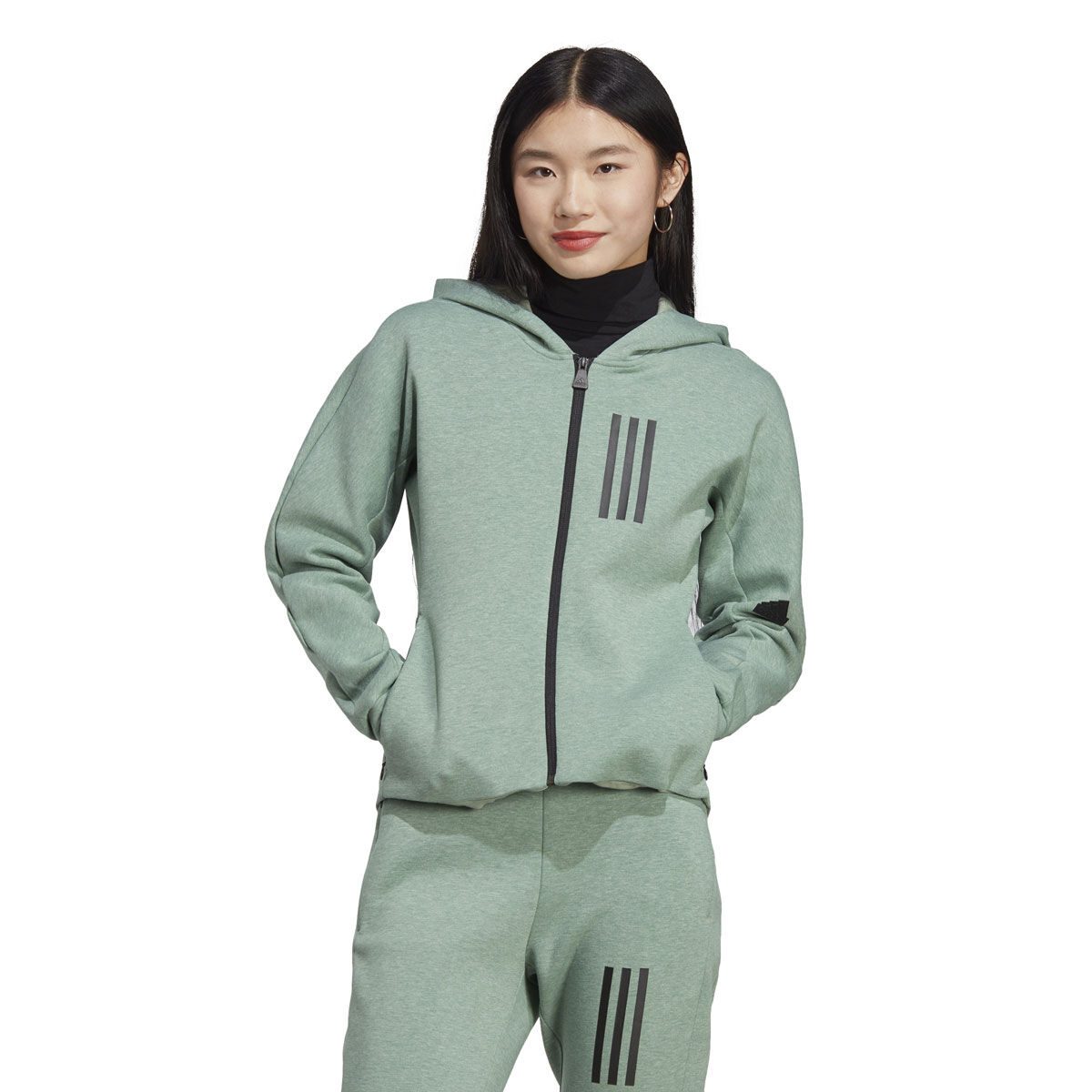 Green adidas sale womens tracksuit