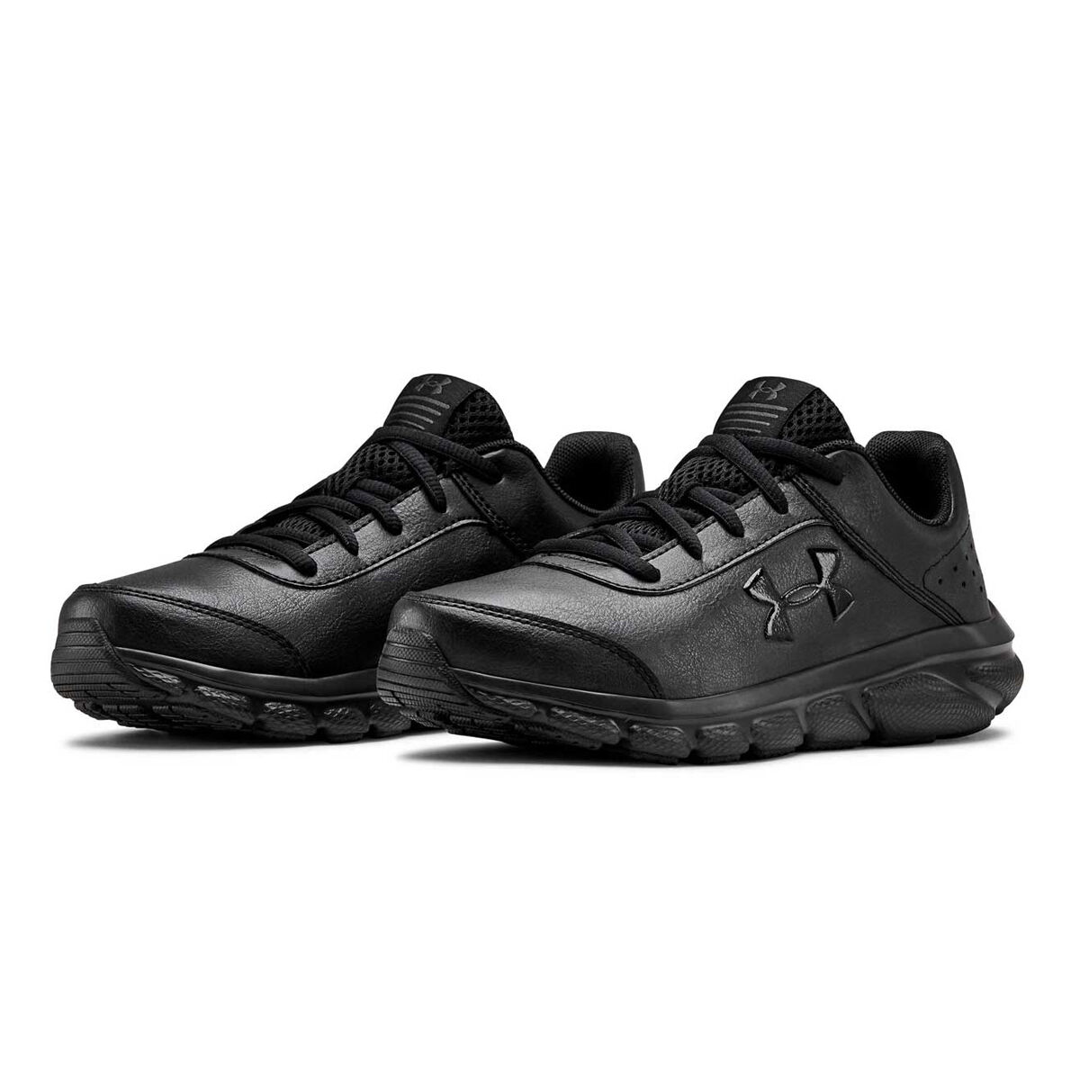 gray and black under armour shoes