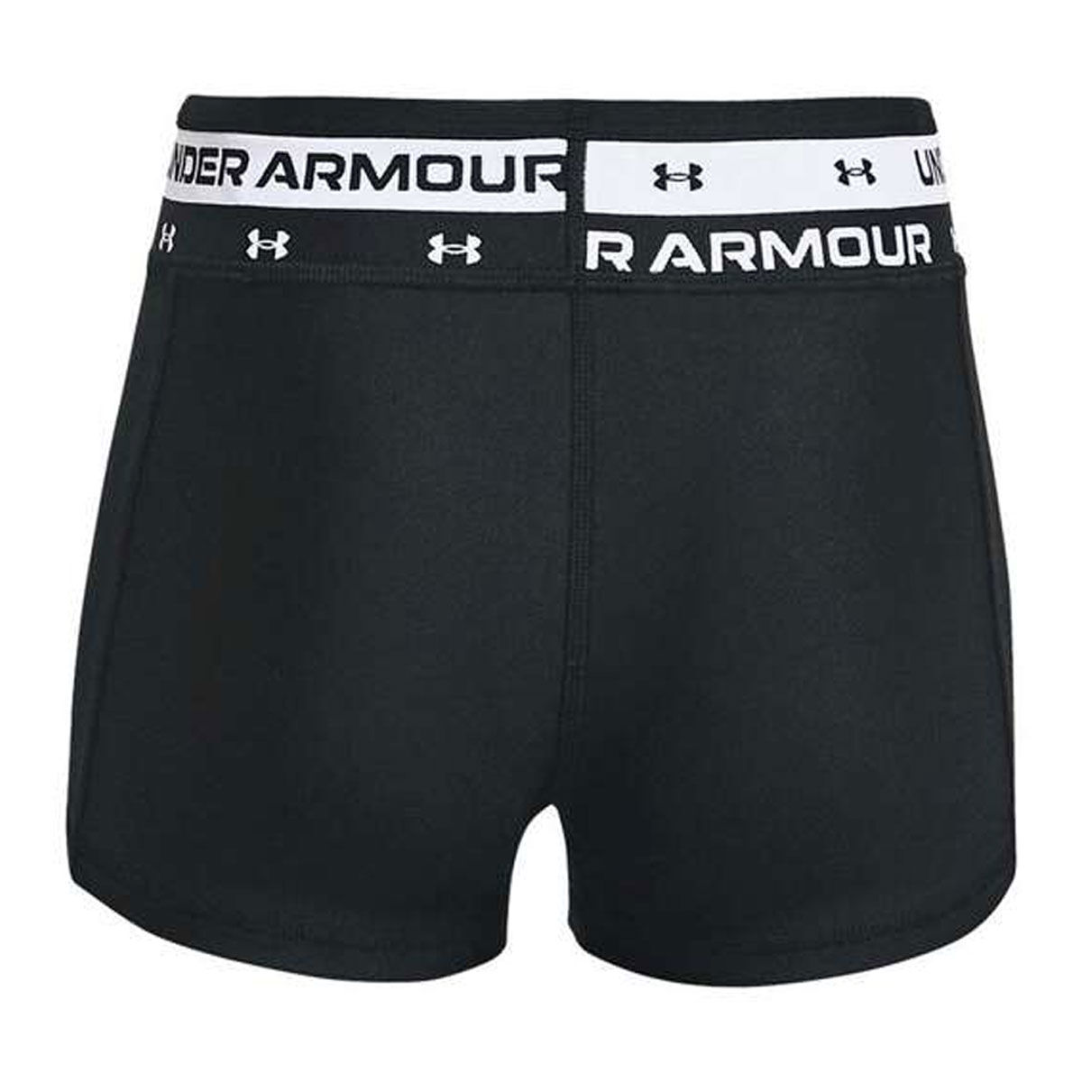 Under Armour Girls HeatGear Armour Shorts Black/White XL XL