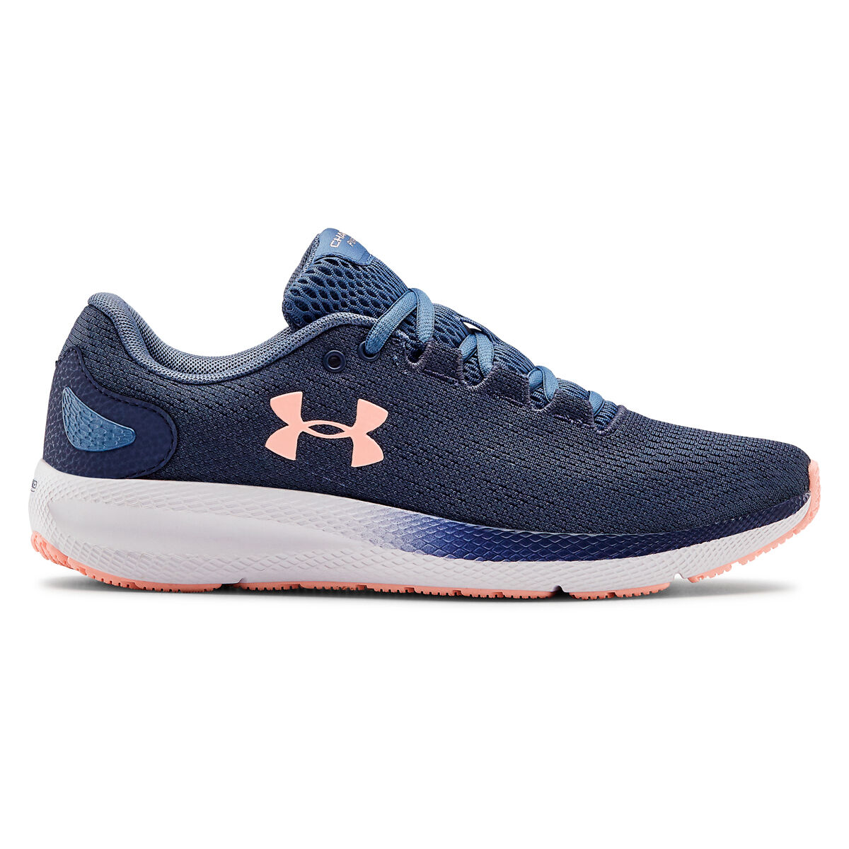 blue and white under armour shoes