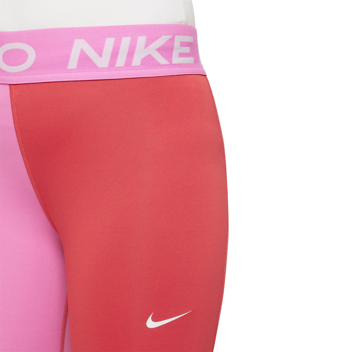 Nike Pro Girls Leggings Red/Pink XL