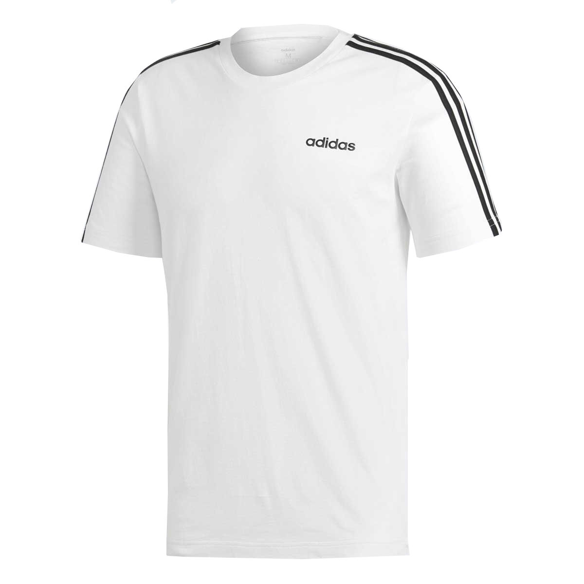 white adidas 3 stripe t shirt