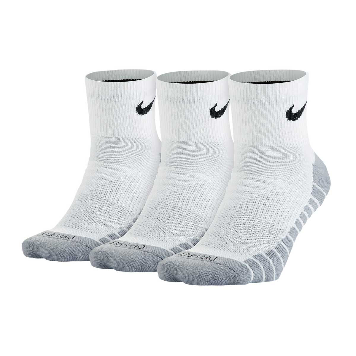 white dri fit socks