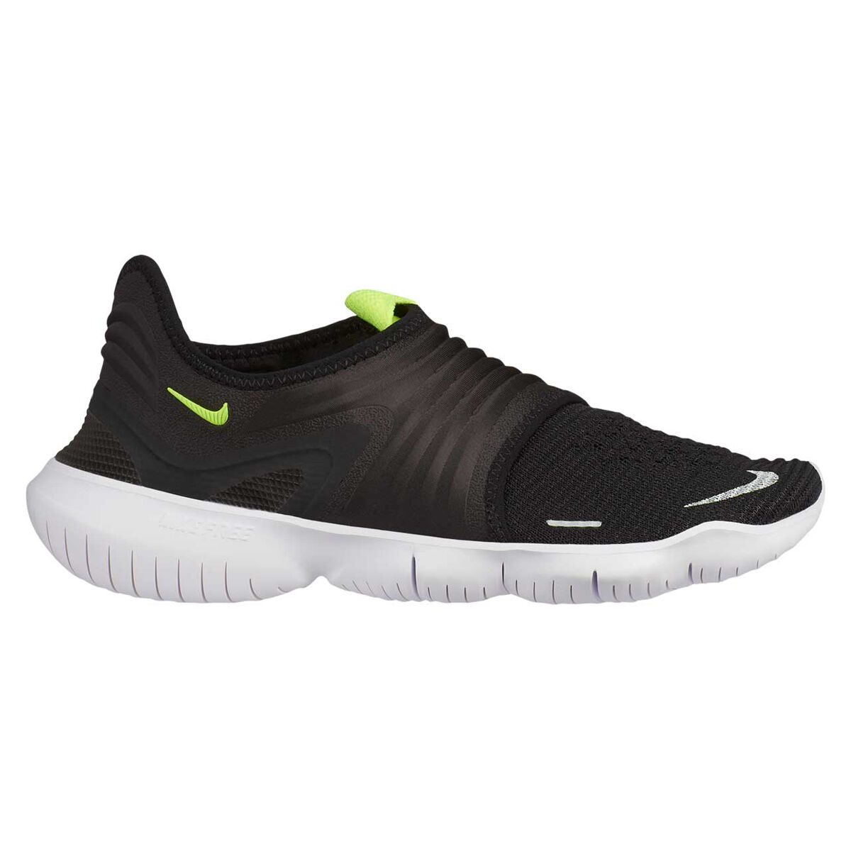 Nike Free RN Flyknit 3.0 Womens Running Shoes Black / Yellow US 8.5 | Rebel  Sport