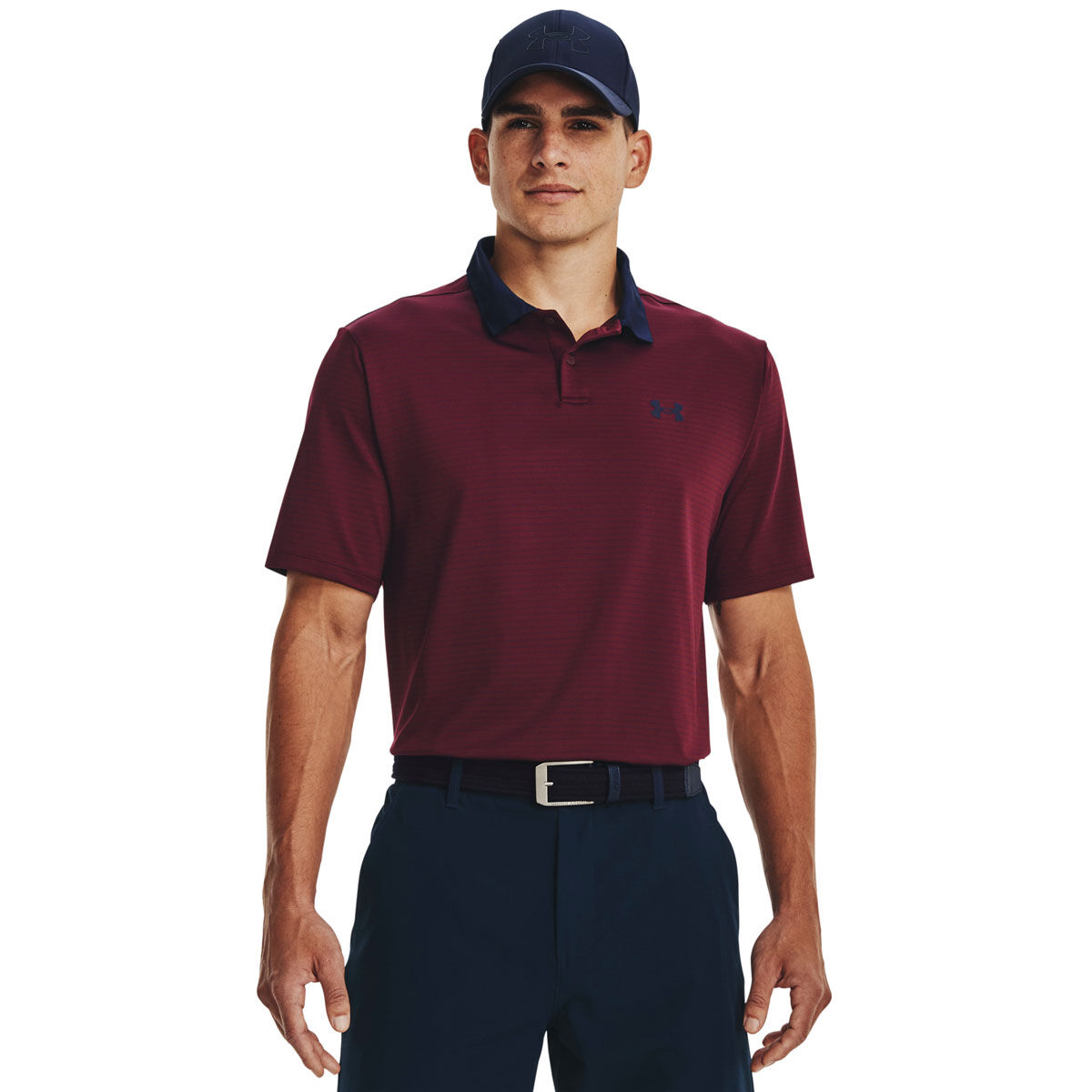 Maroon golf sale shirt