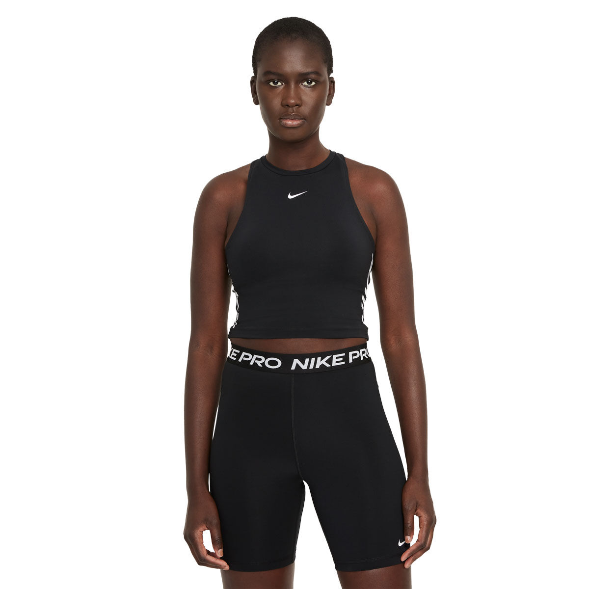 nike women's pro cropped tank top