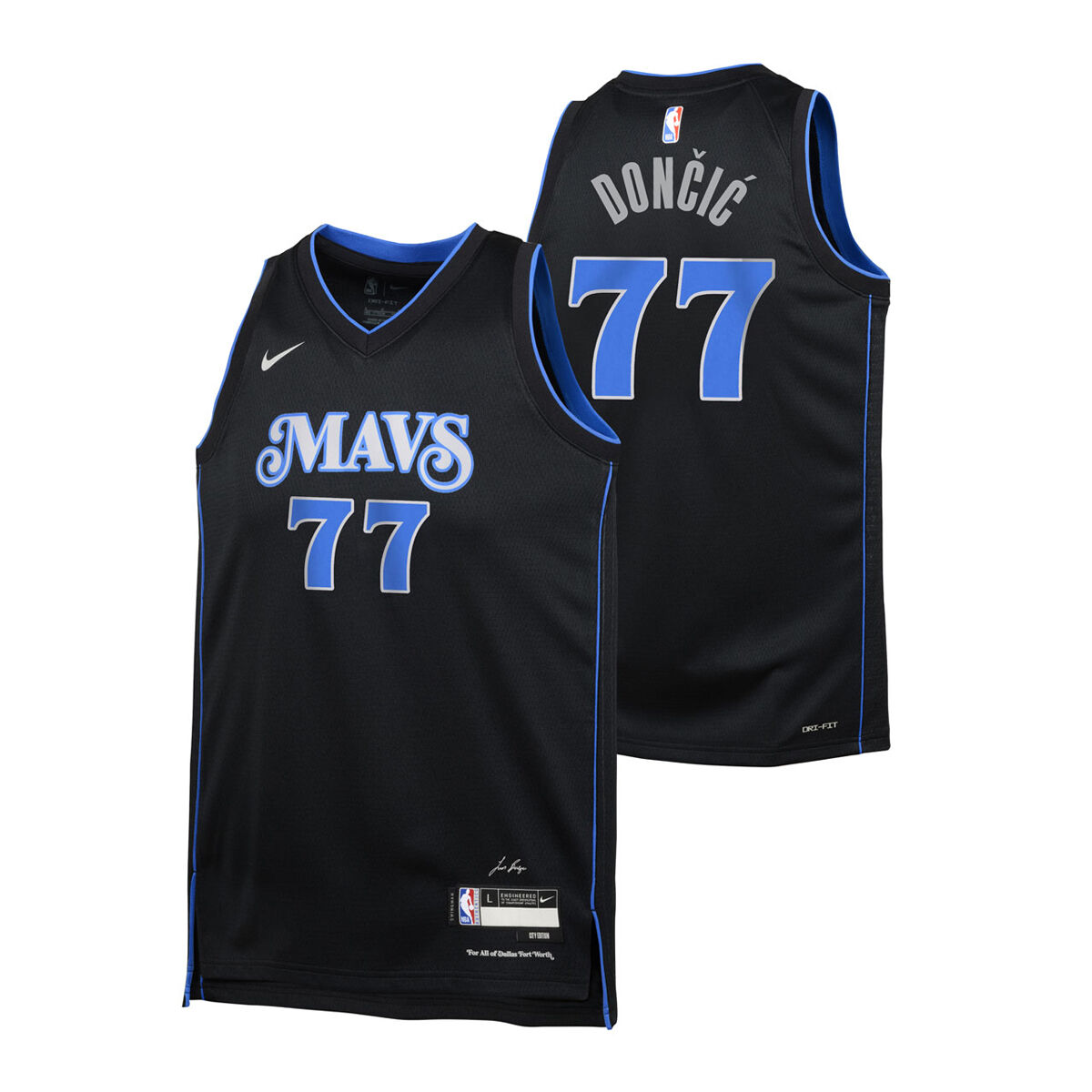 Nike Dallas Mavericks Luka Doncic 2023/24 City Edition Kids Basketball  Jersey