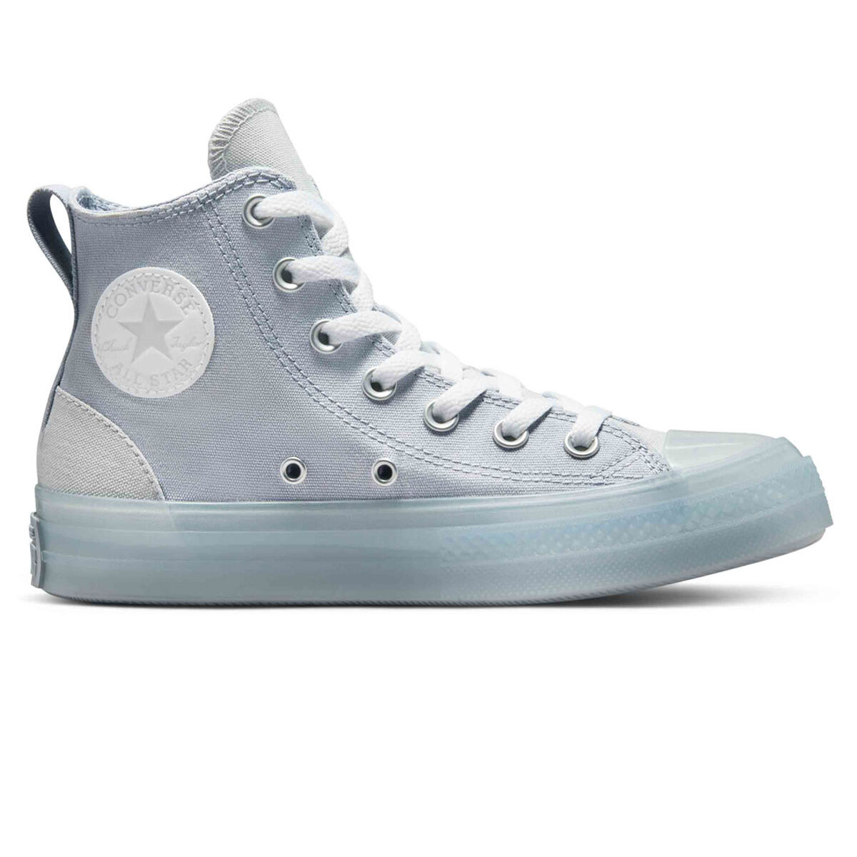 Grey and white converse clearance high tops