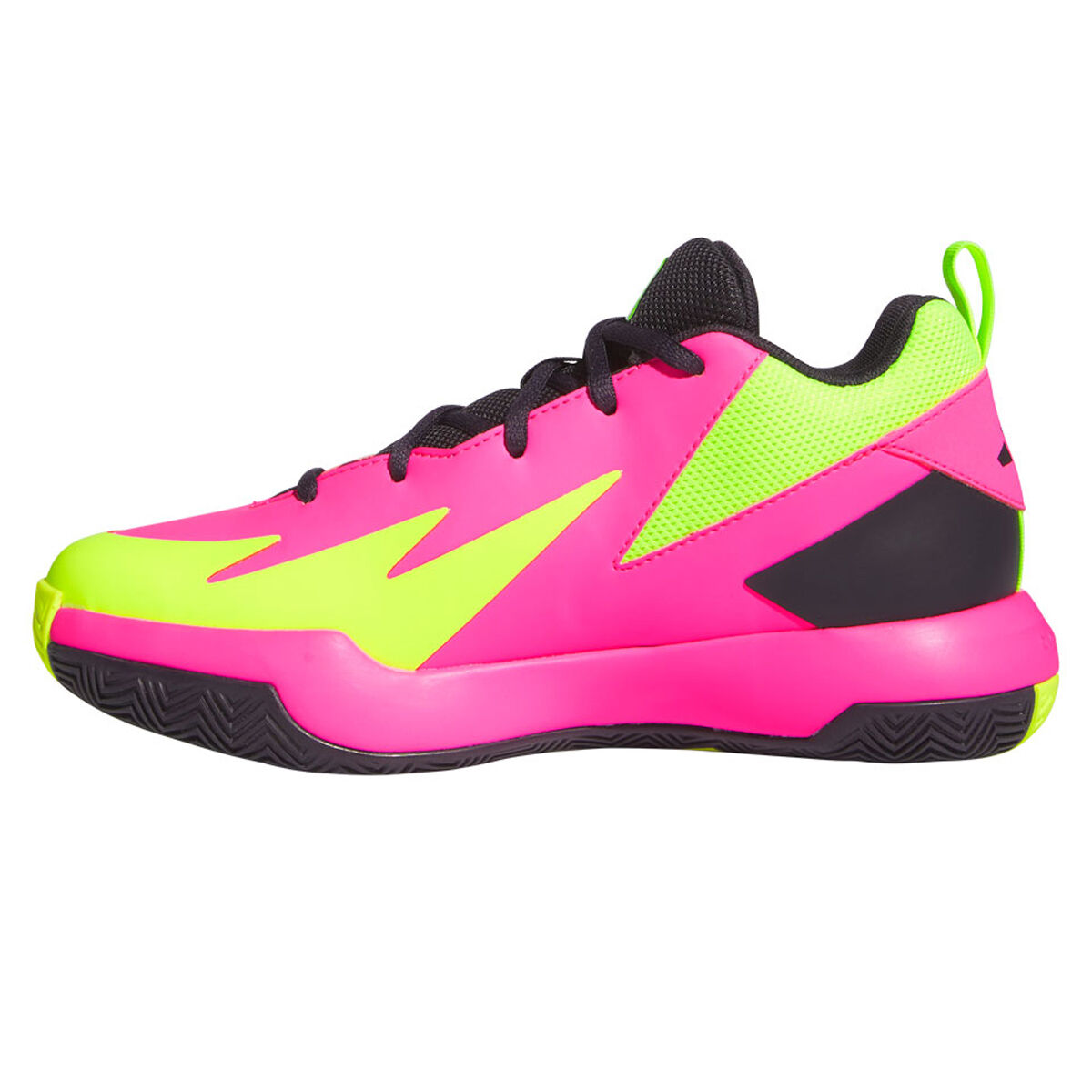 adidas Cross 'Em Up Select Wide GS Kids Basketball Shoes Pink/Black US 4, Pink/Black, rebel_hi-res