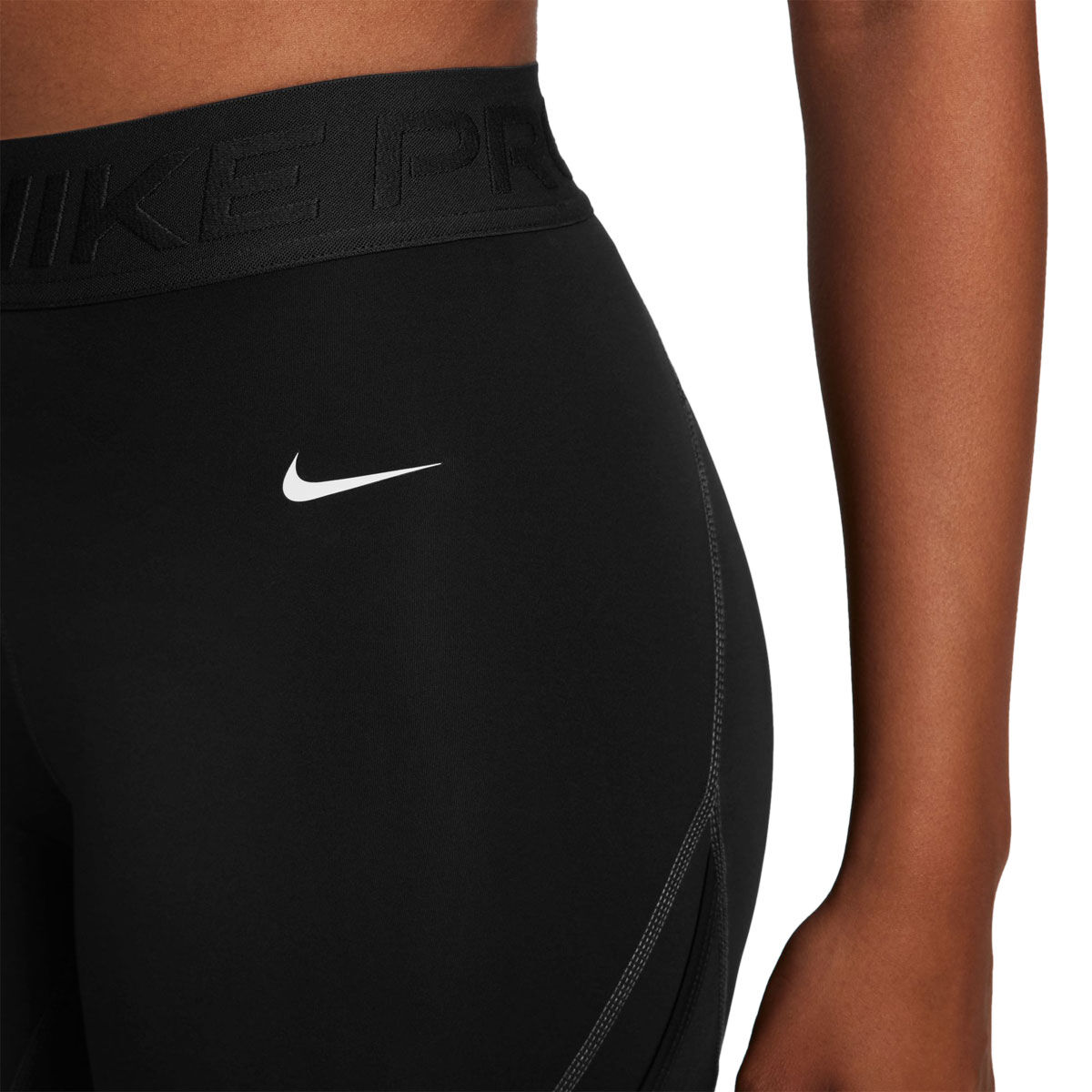 Nike Women's Pro Mid-rise 7/8 Leggings (plus Size) In Black