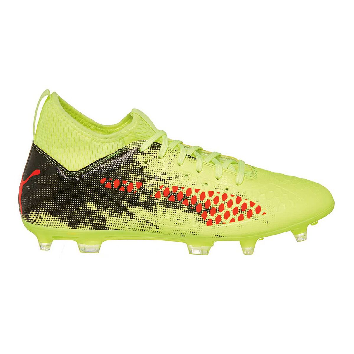 Puma Future 18.3 hyFG Mens Football Boots Yellow / Red US 8.5 Adult ...