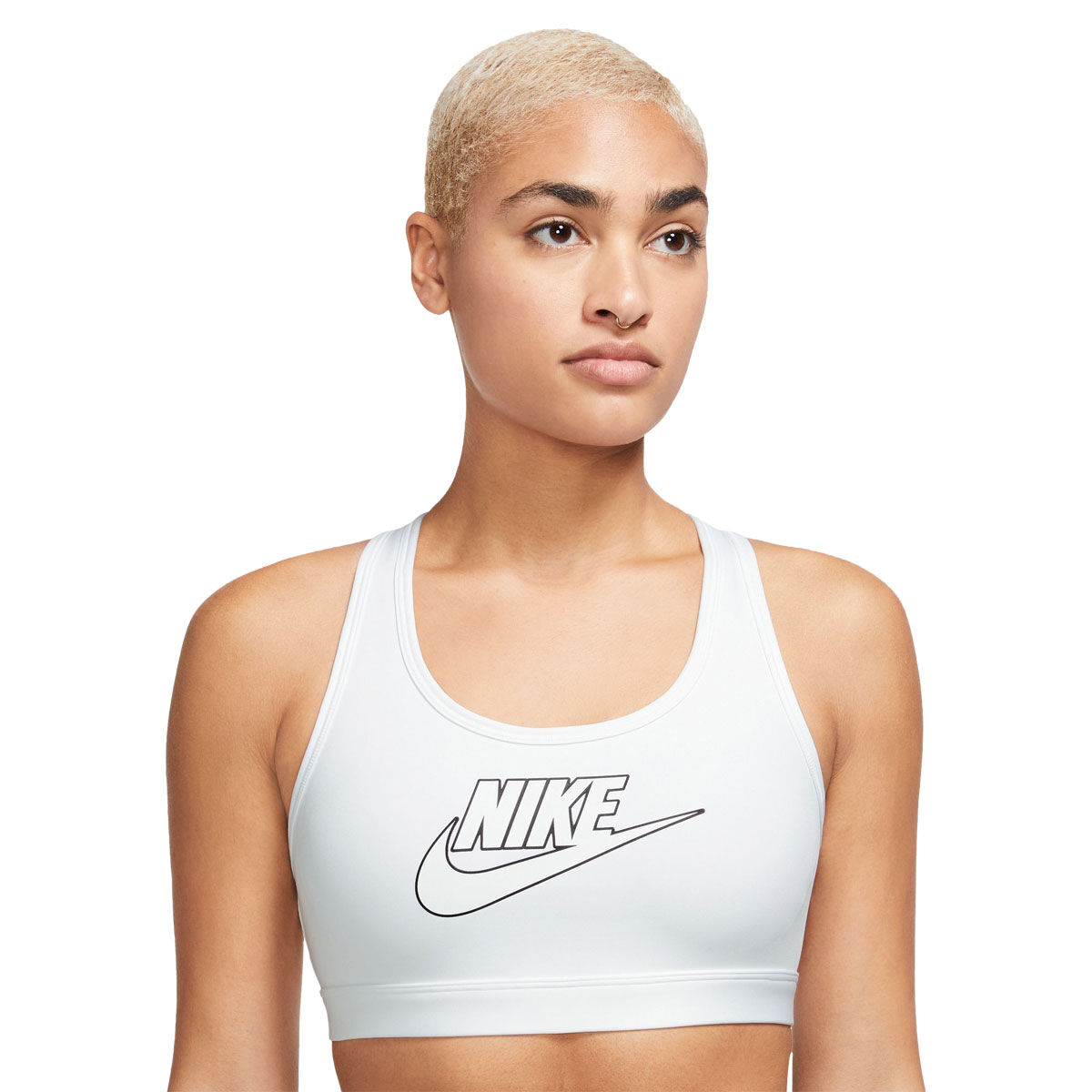 Nike Dri Fit Swoosh Medium Support Futura Graphic Big Sports Bra