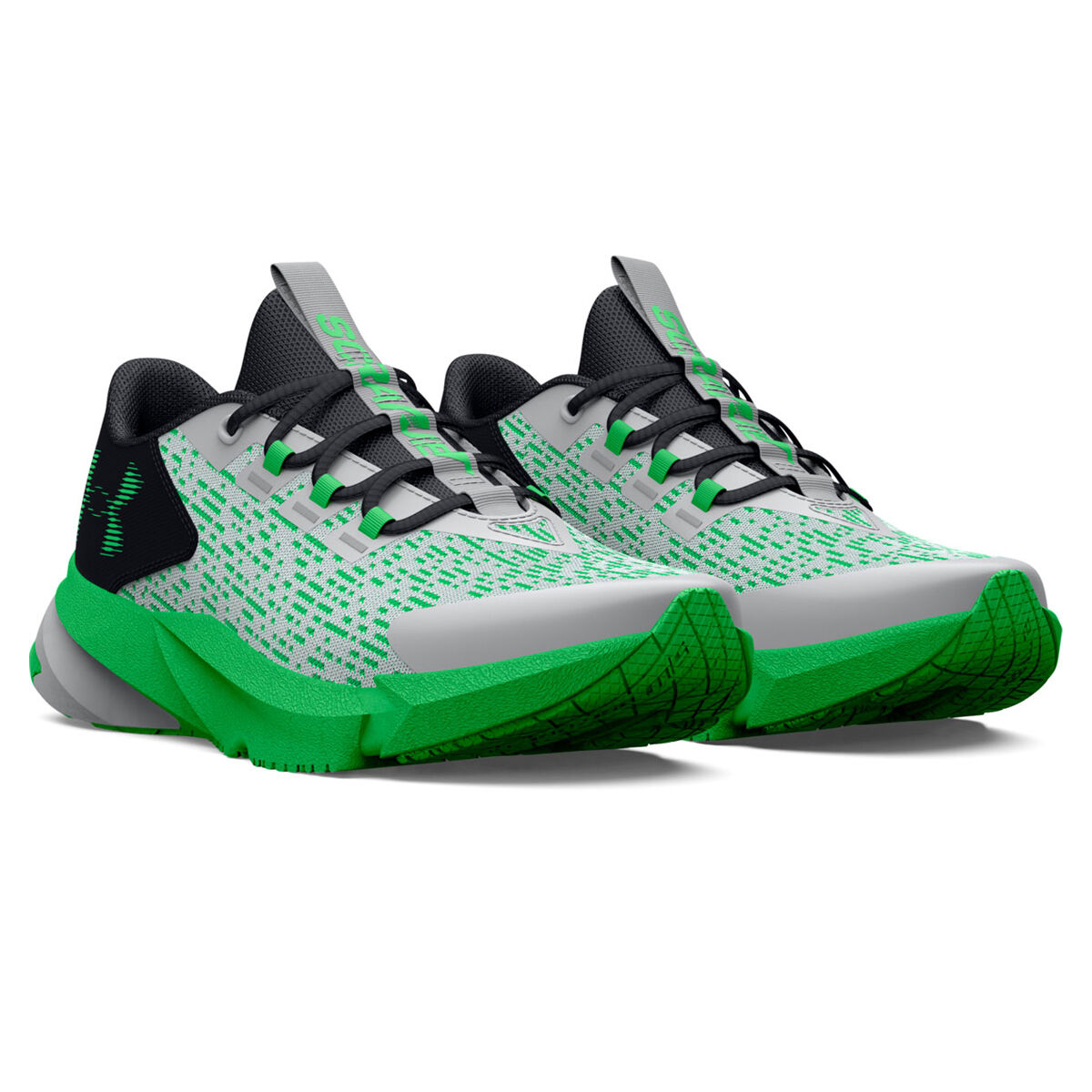 Green and black under sale armour shoes