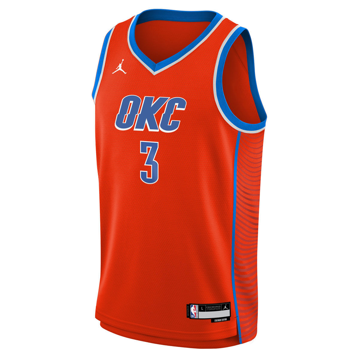 Nike Youth Oklahoma City Thunder Blue Long Sleeve Practice Shirt, Kids, Large