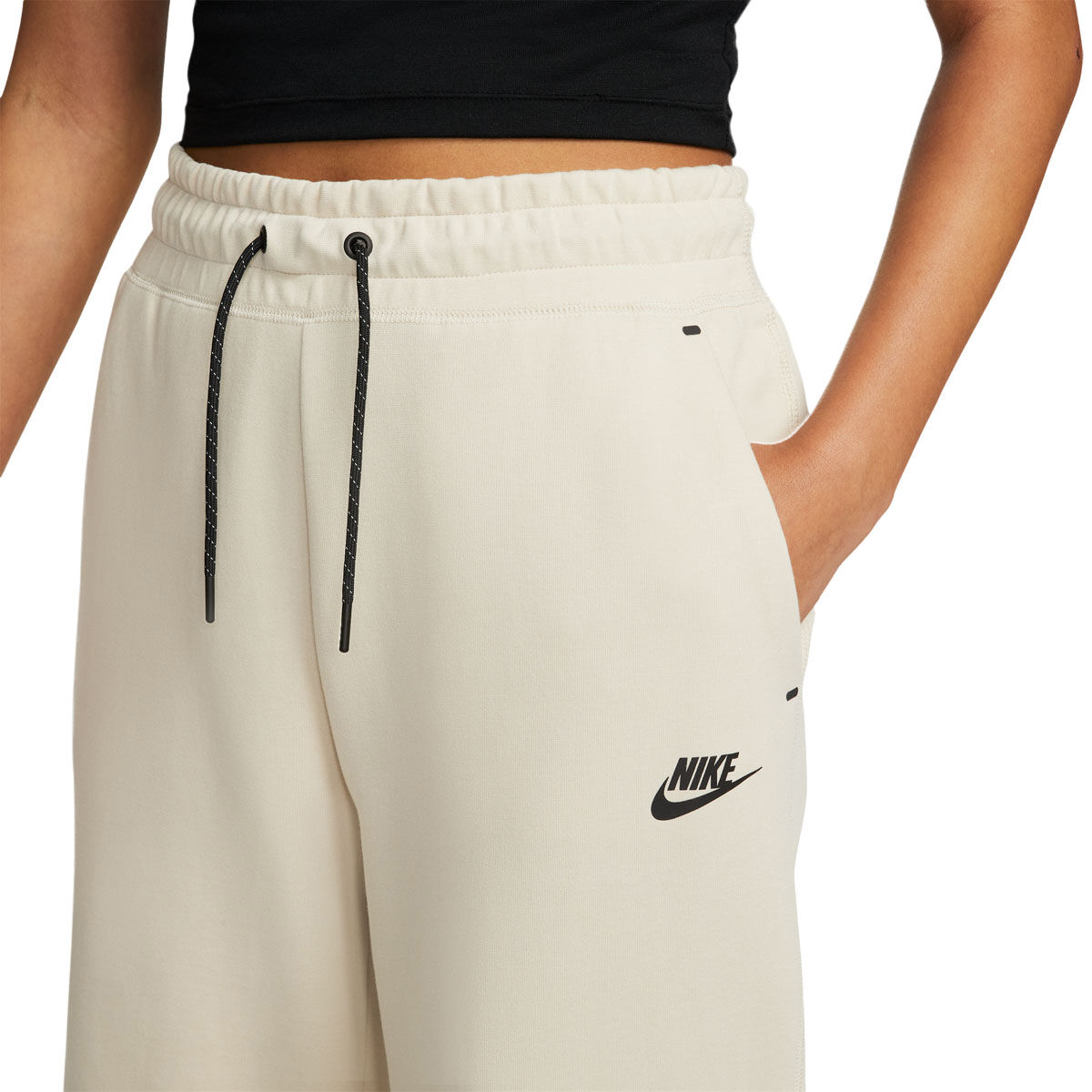Nike Women's Tech Fleece Capri Culottes Shorts Heather Gray and
