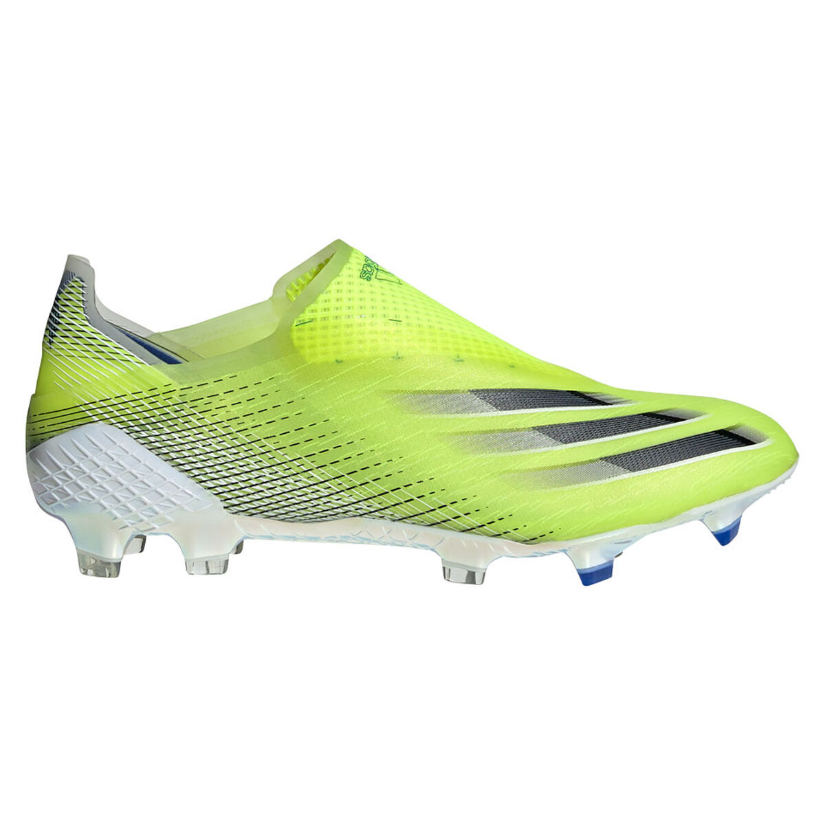 white laceless football boots