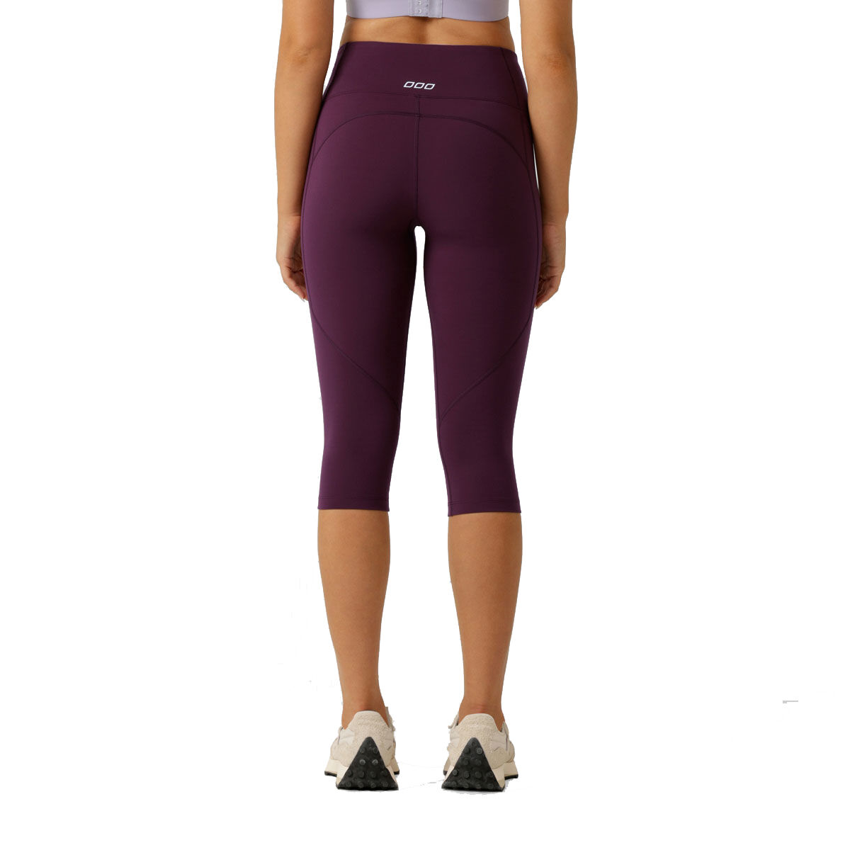 Aqua Design High Waisted Capri Leggings for Women: Liquid Purple