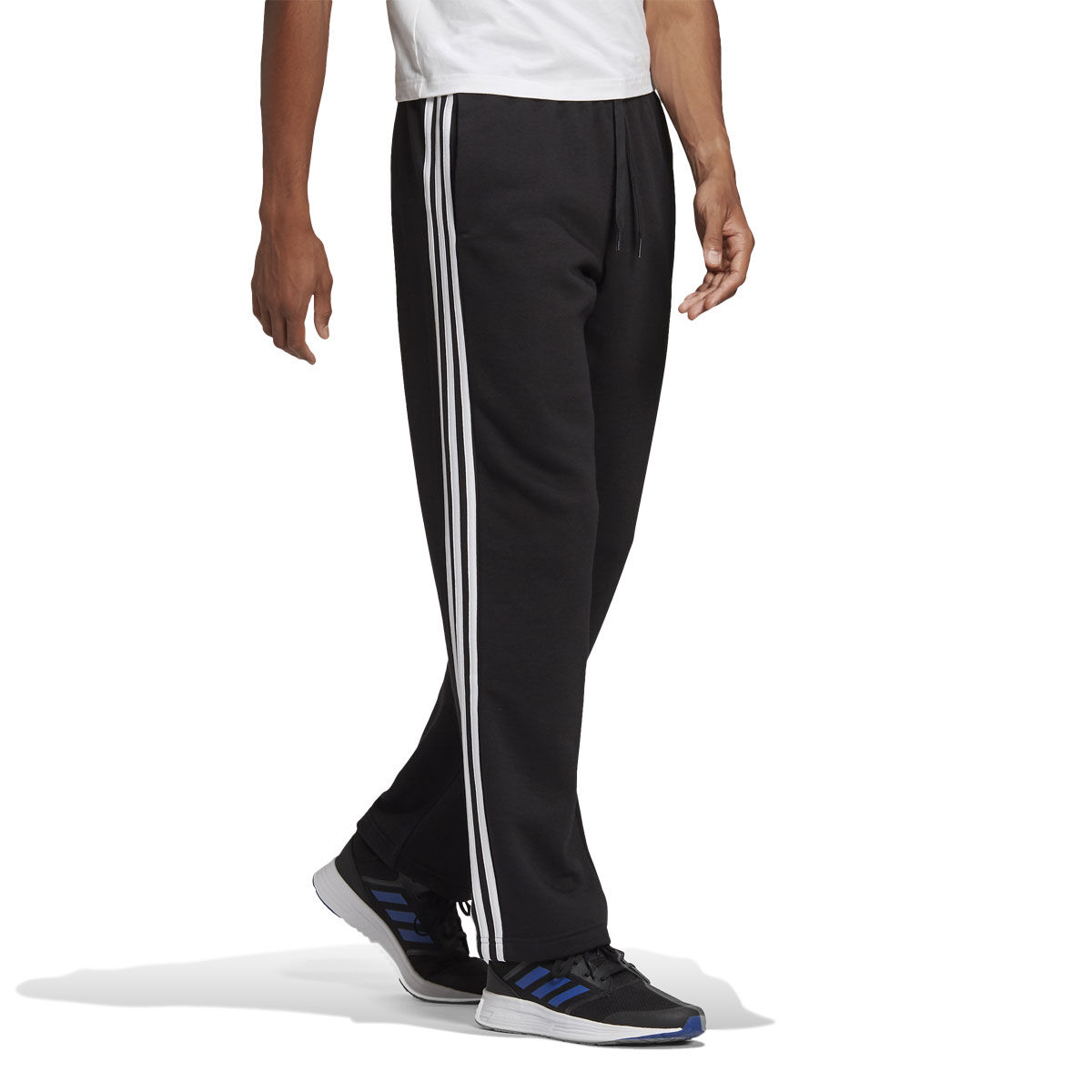 Buy adidas Essentials 3-Stripes Open Hem Single Jersey Tapered Training  Pants Men Lightgrey, Black online