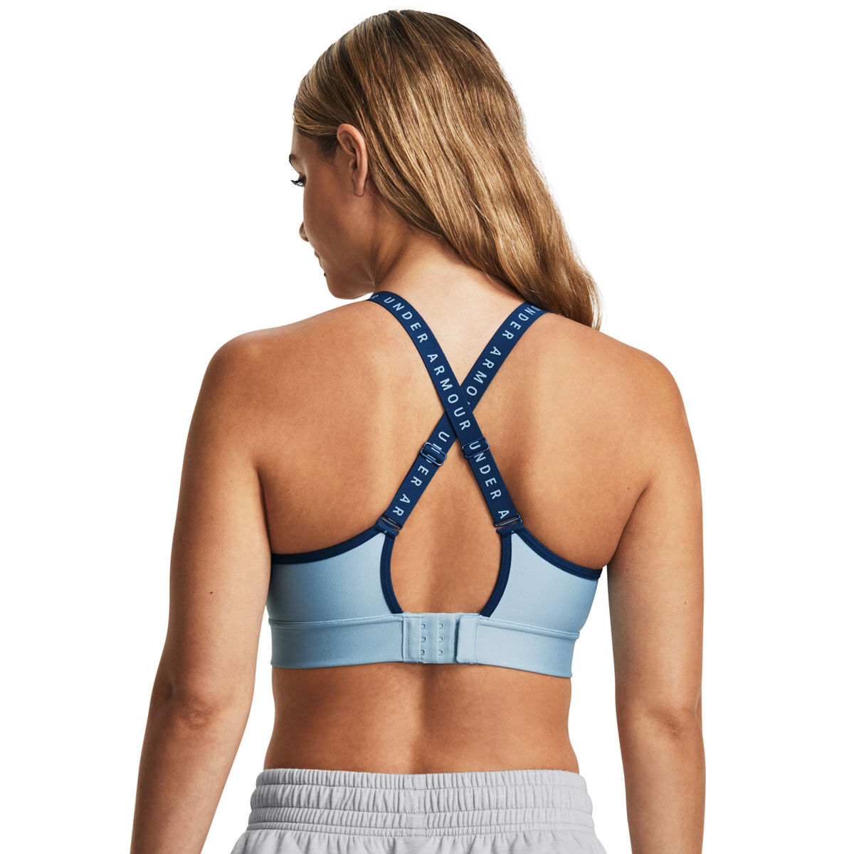 Under Armour Womens Infinity Mid Covered Sports Bra Blue M