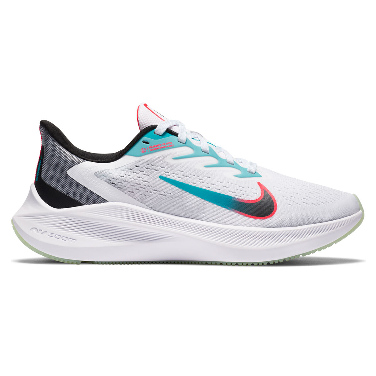 Nike Zoom Winflo 7 Womens Running Shoes White/Black US 8 | Rebel Sport
