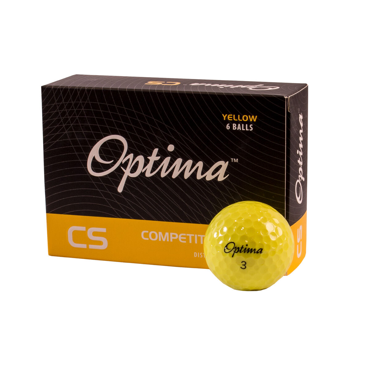 Optima Competition Spin Golf Balls Yellow Rebel Sport