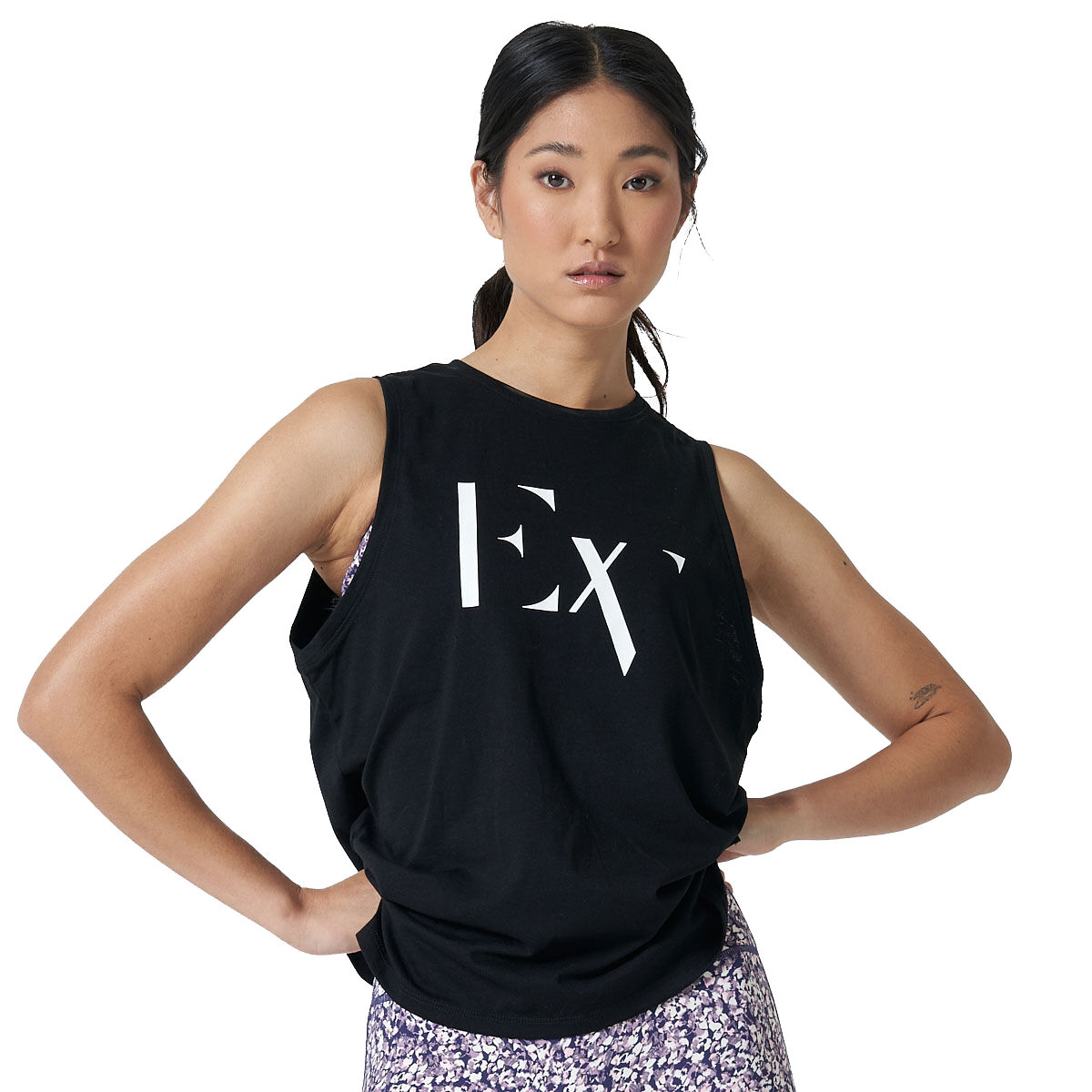 Ell & Voo Womens Tank Top Size XL Black Sleeveless Singlet Shirt