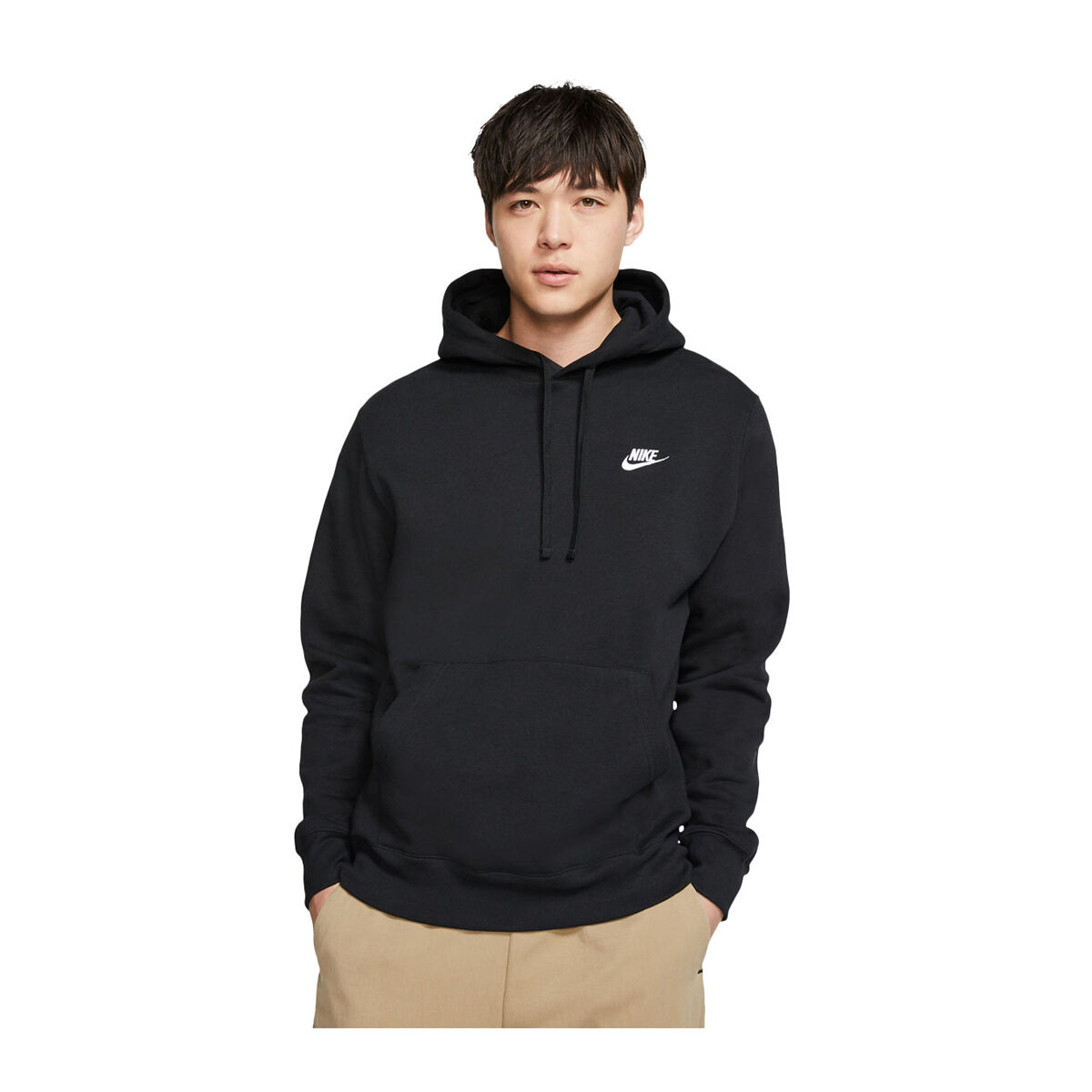 black nike logo hoodie