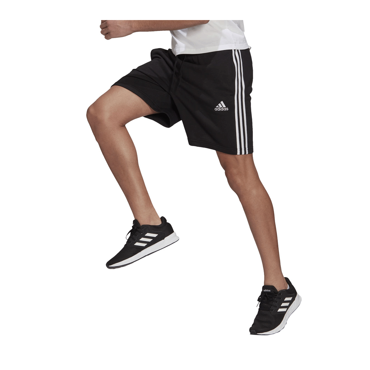 adidas Mens Essentials Terry 3-Stripes Shorts 4XL | Rebel