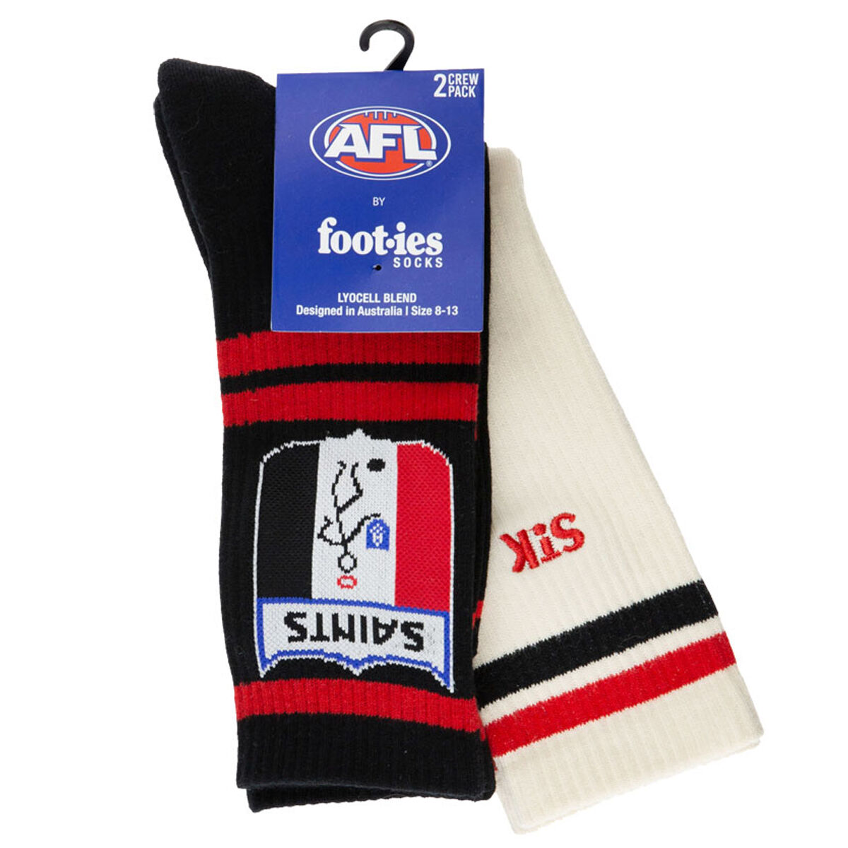 AFL North Melbourne Kangaroos 2Pk Sport Crew Socks