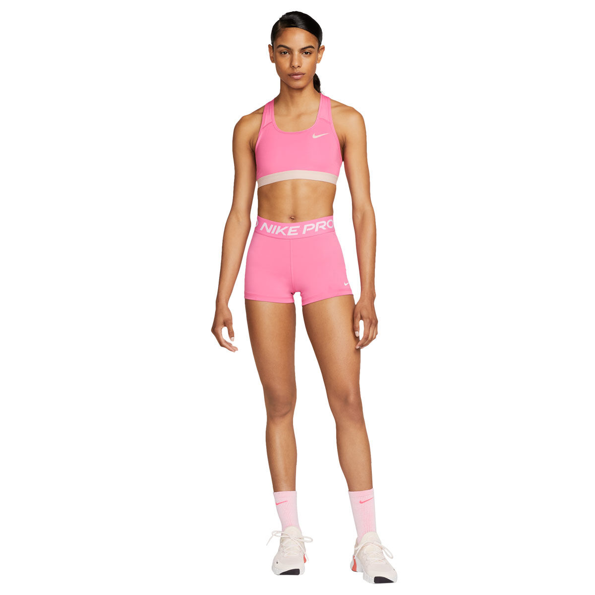Nike Pro Womens 365 3 Inch Shorts Pink XL, Pink, rebel_hi-res