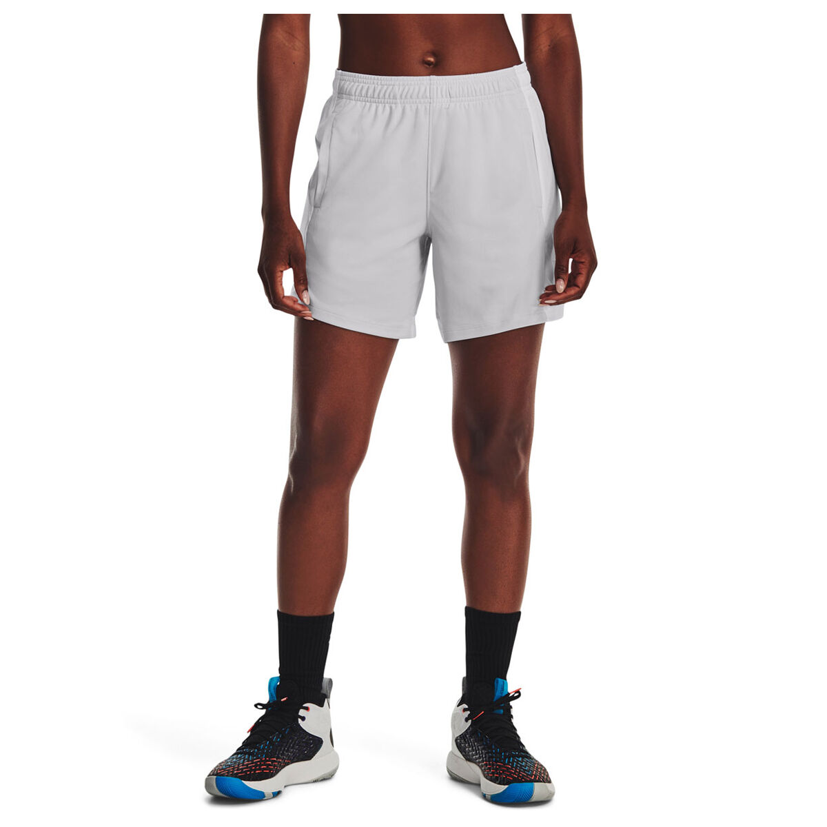  Under Armour Girls Baseline 6 Basketball Shorts, (001) Black /  / White, X-Small: Clothing, Shoes & Jewelry